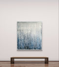 Abstraktes Gemälde Blau für Loft – Motivation Blau – 120 X 100 Cm Loft Einzelstück Sofort Verfügbar – Abstrakte Wandkunst über Sofa