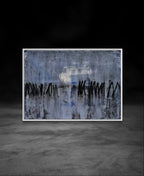 Personalisierte Auftragskunst und Gemälde: blaue-bilder-auftragskunst-lagerfeuer – Kategorie: Originalgemälde – Hersteller: 