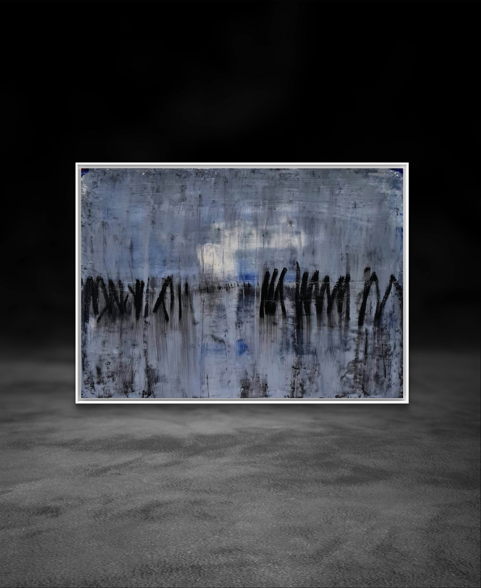 Personalisierte Auftragskunst und Gemälde: blaue-bilder-auftragskunst-lagerfeuer – Kategorie: Originalgemälde – Hersteller: 