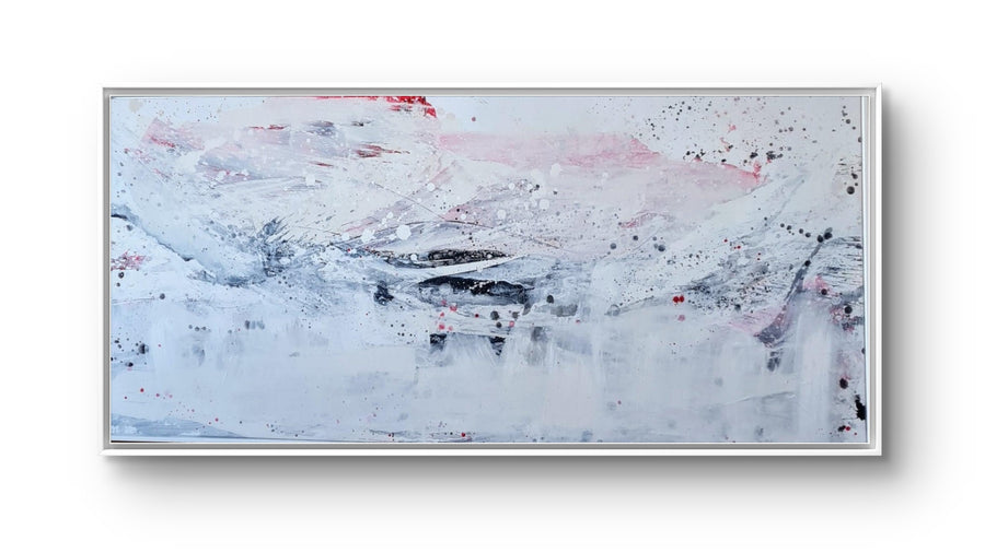 Abstraktes Gemälde für Wohnzimmer – Anreise – Wohnzimmer 230 X 100 Cm Einzelstück Sofort Verfügbar – Großes Gemälde in modernem Wohnzimmer