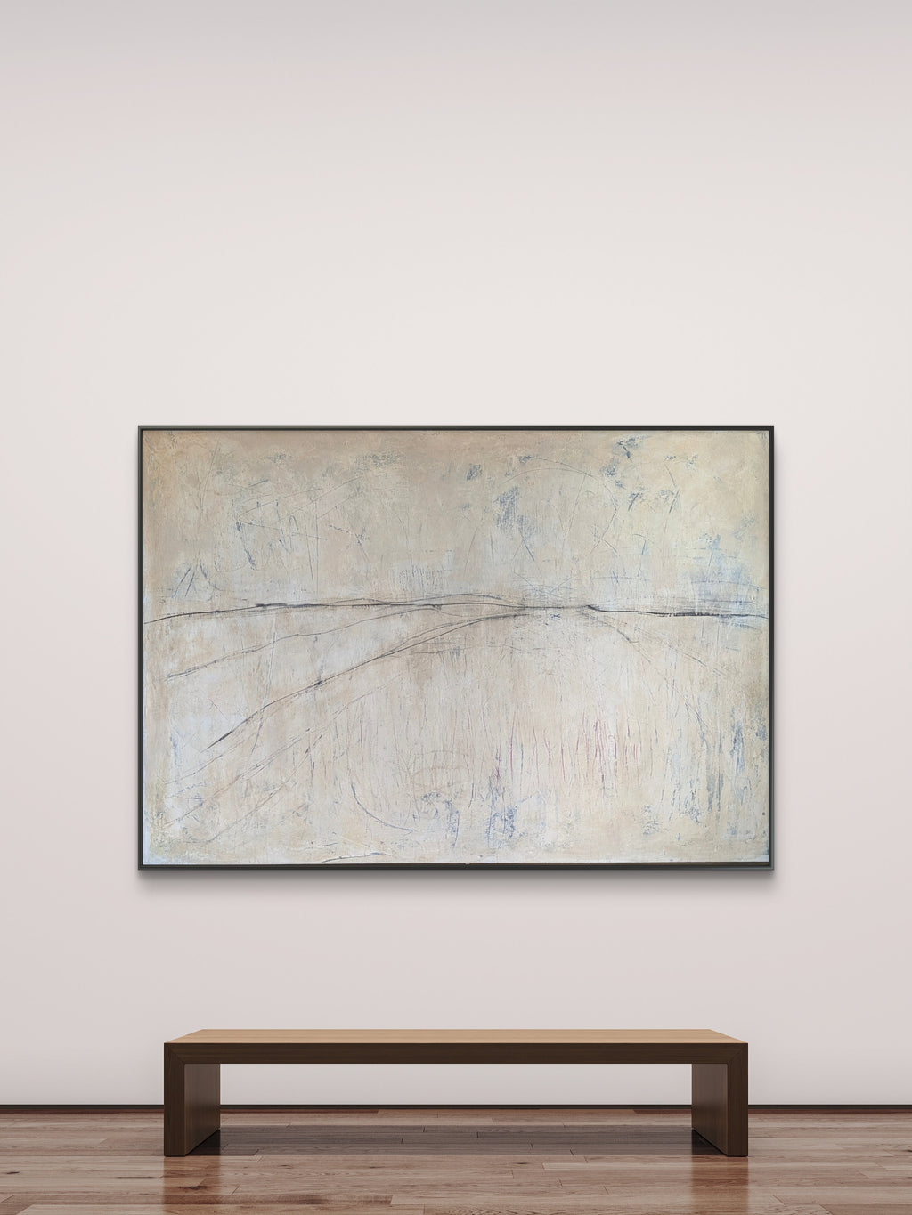 Findung neuer Wege ✦ Bild in Beige Großformat – Kuratiert von Singulart 200x135cm