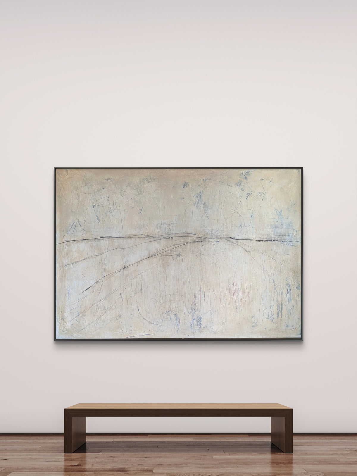 Findung neuer Wege ✦ Bild in Beige Großformat – Kuratiert von Singulart 200x135cm