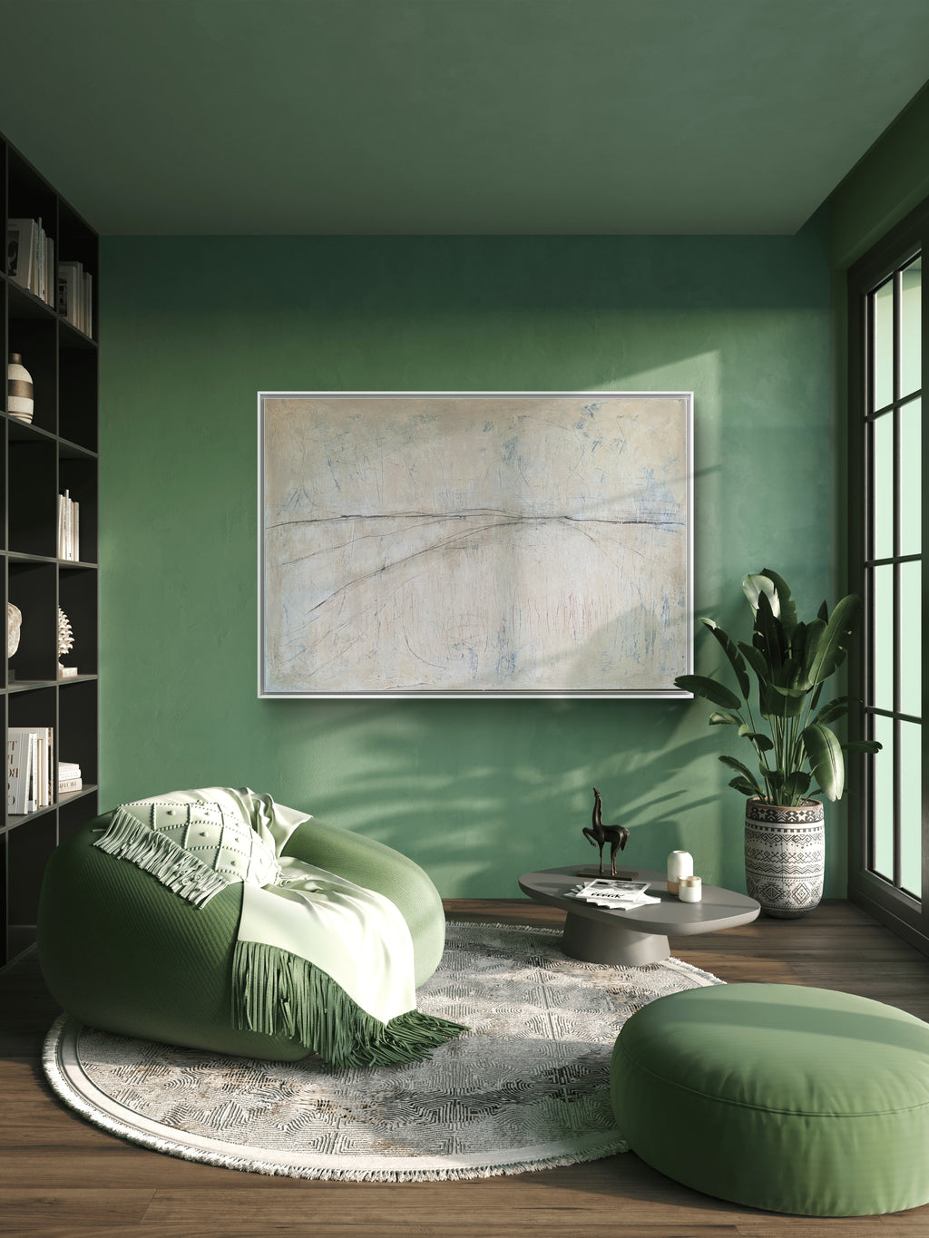 Findung neuer Wege ✦ Bild in Beige Großformat – Kuratiert von Singulart 200x135cm