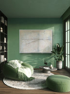 Findung neuer Wege ✦ Bild in Beige Großformat – Kuratiert von Singulart 200x135cm