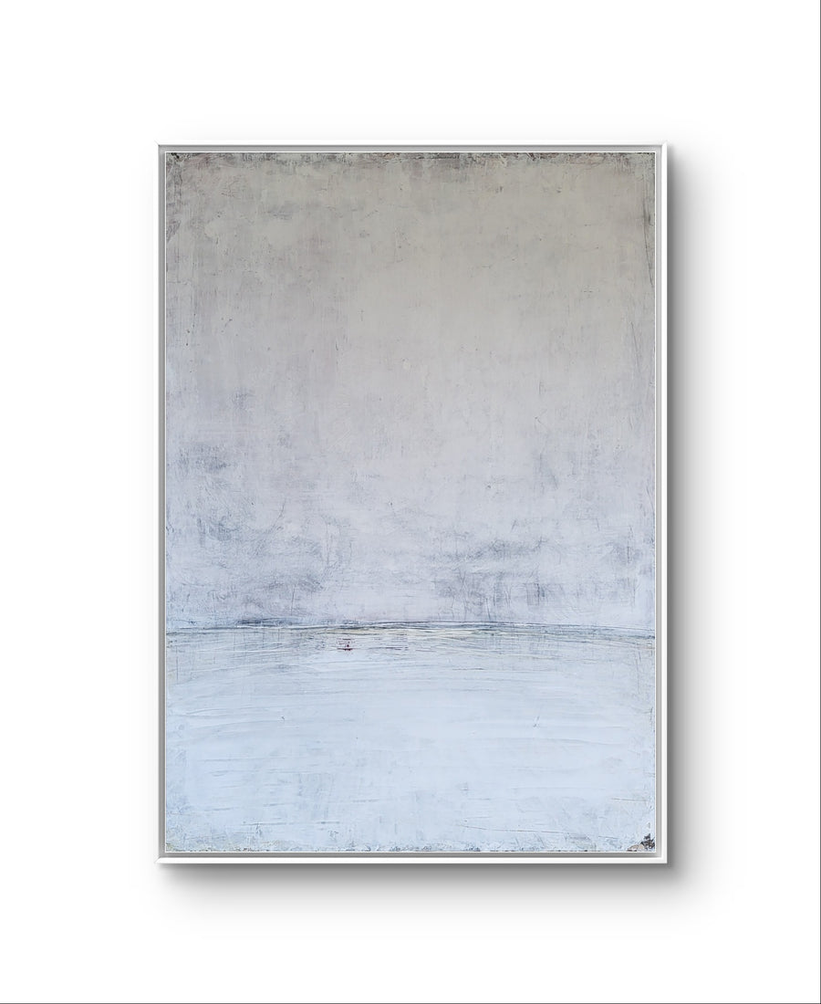 Abstraktes Gemälde – Licht Am Horizont – 130 X 90 Cm Schlafzimmer Einzelstück Verfügbar – Großes Gemälde in modernem Wohnzimmer