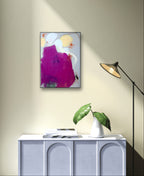 Abstraktes Gemälde für Lounge – Friedliches Landleben 60x40cm – Lounge Einzelstück Verfügbar – Großes Gemälde in modernem Wohnzimmer