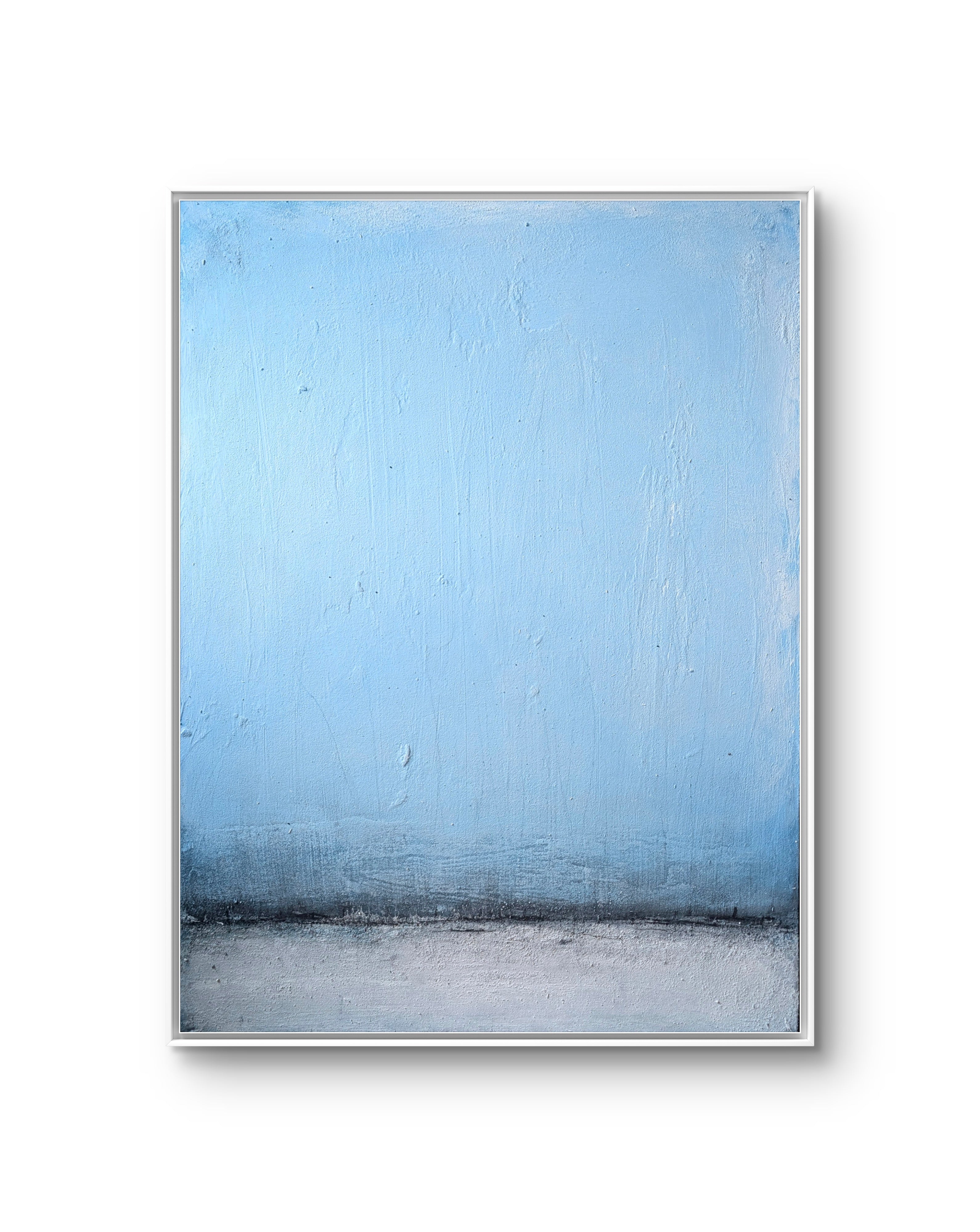 Neu!!!! laues abstraktes Gemälde – Nordtag