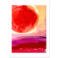 rotes Poster "Abendessen“ – Individuelles Wandbild für modernes Wohnen