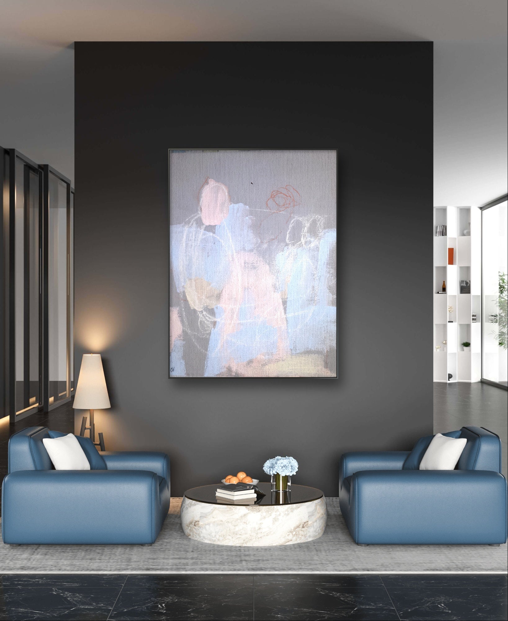 Personalisierte Auftragskunst und Gemälde: abstraktes-dezentes-bild-auftragskunst – Kategorie: Originalgemälde – Hersteller: 