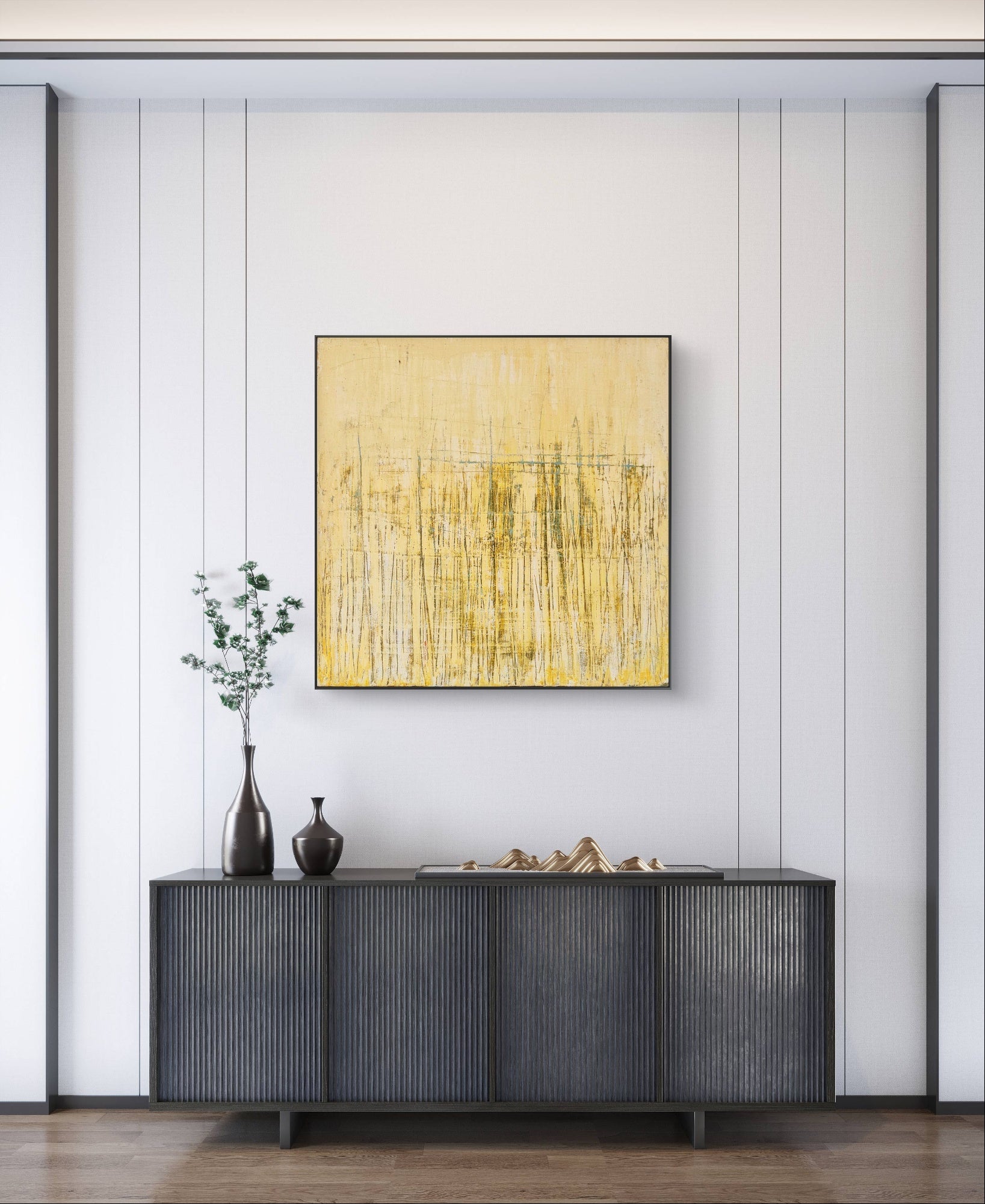 Personalisierte Auftragskunst und Gemälde: gelbe-abstrakte-bilder – Kategorie: Originalgemälde – Hersteller: