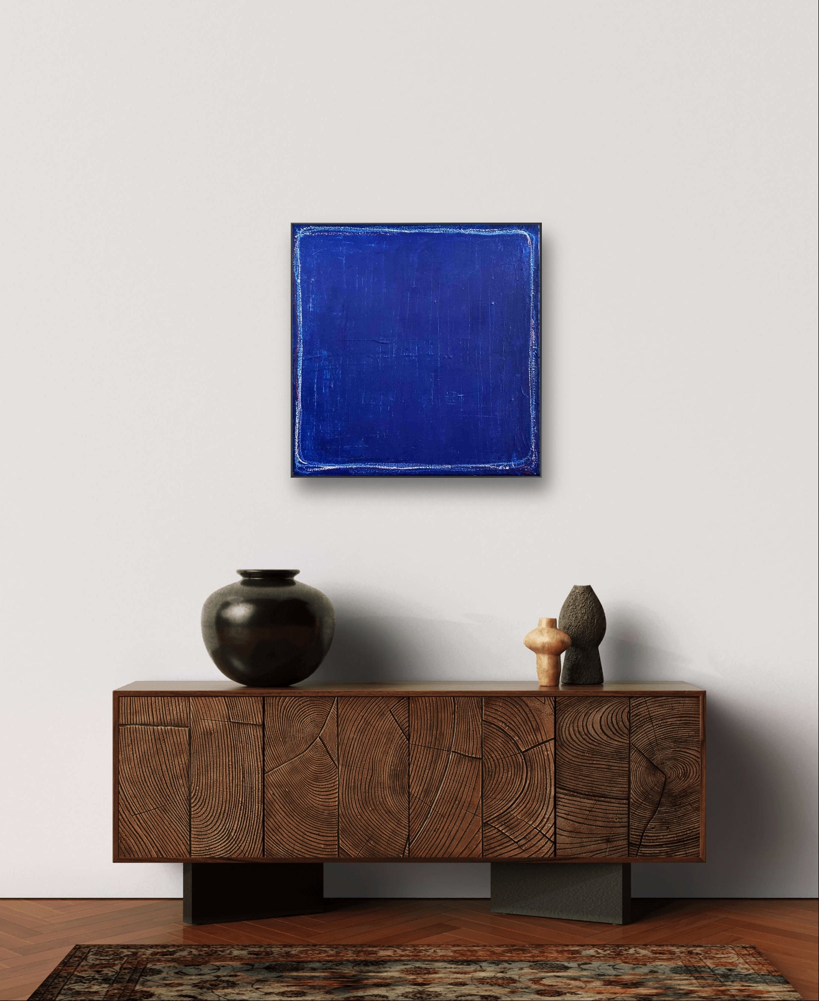 Personalisierte Auftragskunst und Gemälde: blaue-bilder-minimalistisch – Kategorie: Originalgemälde – Hersteller: