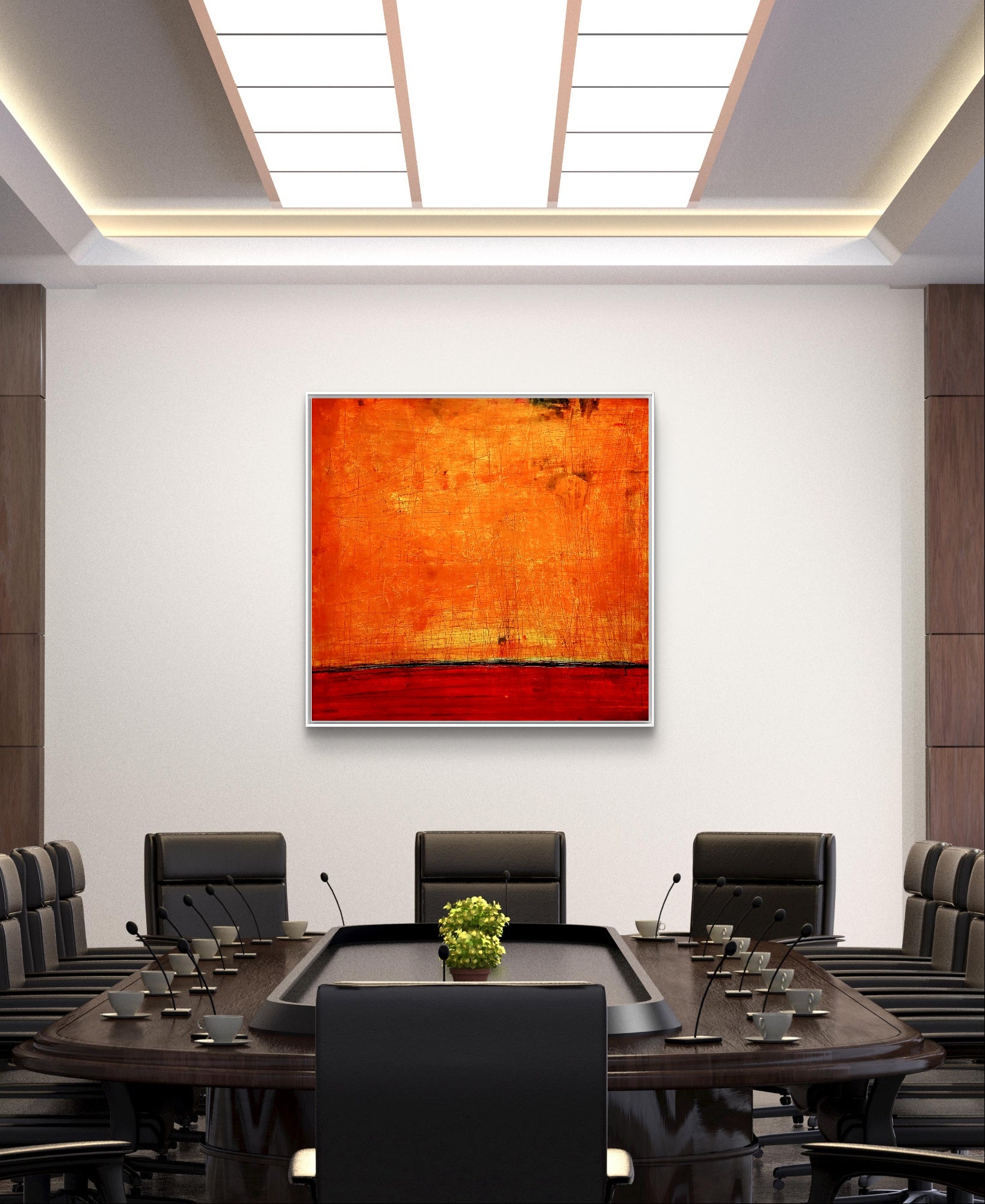 Ankerpunkte, Auftragskunst, abstrakte Bilder, Kunst, Bilder auf Leinwand, oranges-abstraktes-bild-landschaft-titel-ankerpunkte-auf-120-x-120-cm, abstrakte Bilder kaufen 