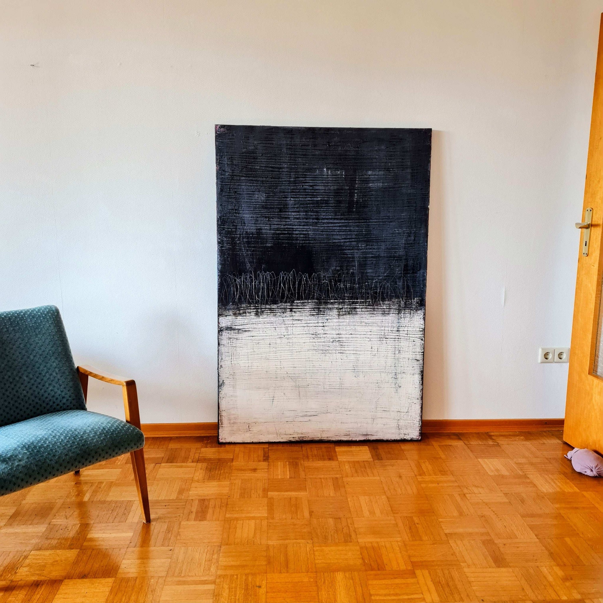 Detailaufnahme Schnelllebigkeit - schwarzweißes Bild – direkt lieferbares Acrylbild in nan, moderne Wandkunst für Interior Design