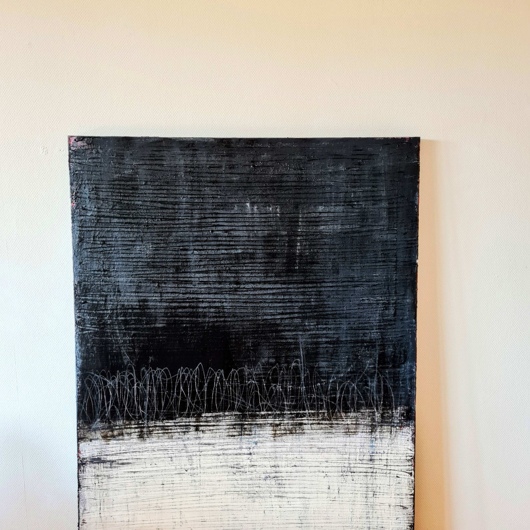 Schnelllebigkeit - schwarzweißes Bild – sofort versandbereites Leinwandbild in nan, großes Kunstwerk für moderne Wohnräume