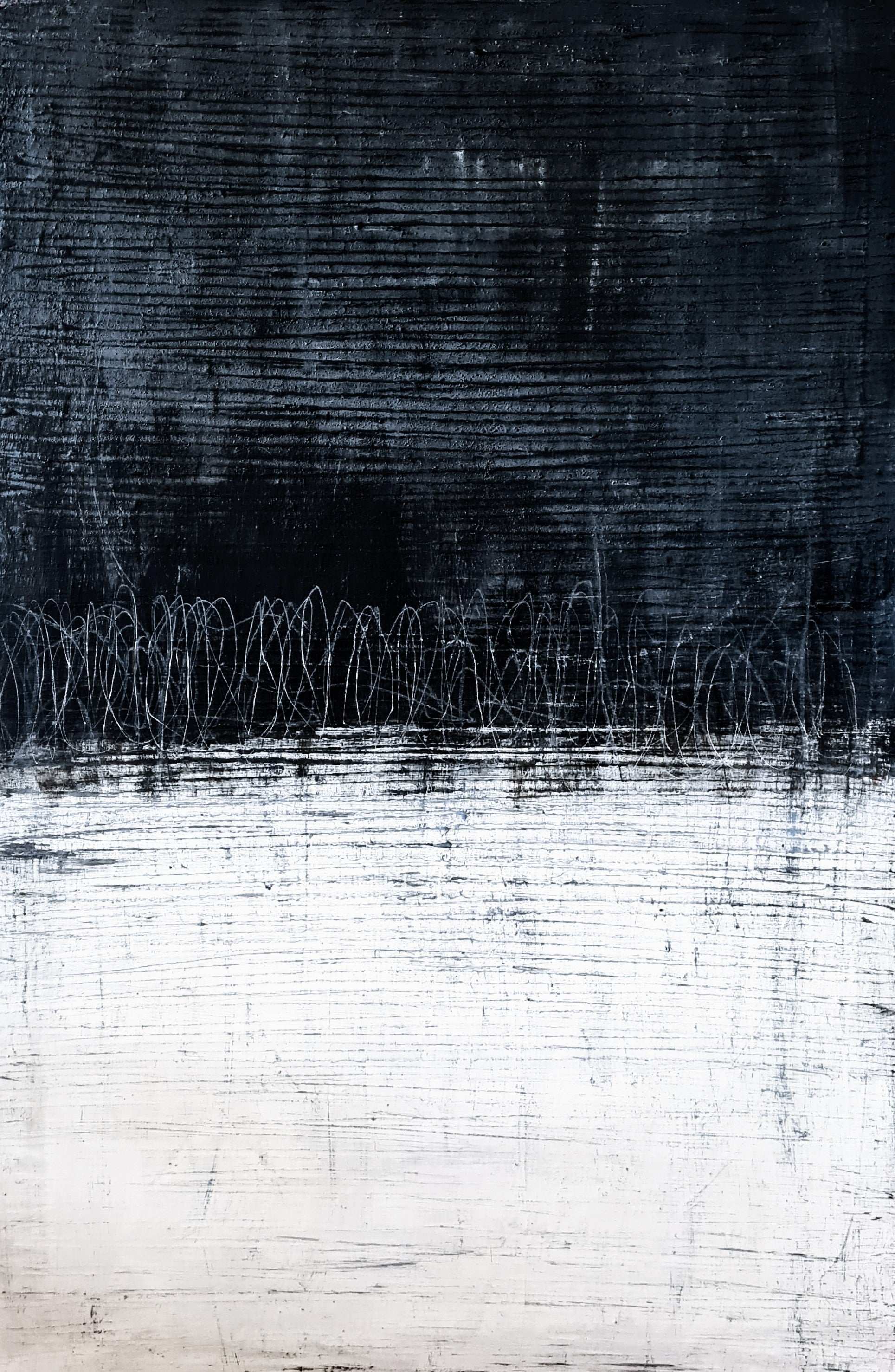 150.0cm cm großes schwarzes Original Gemälde Schnelllebigkeit - schwarzweißes Bild sofort lieferbar – großes Leinwandbild für Wohnzimmer über Sofa, direkt versandbereit