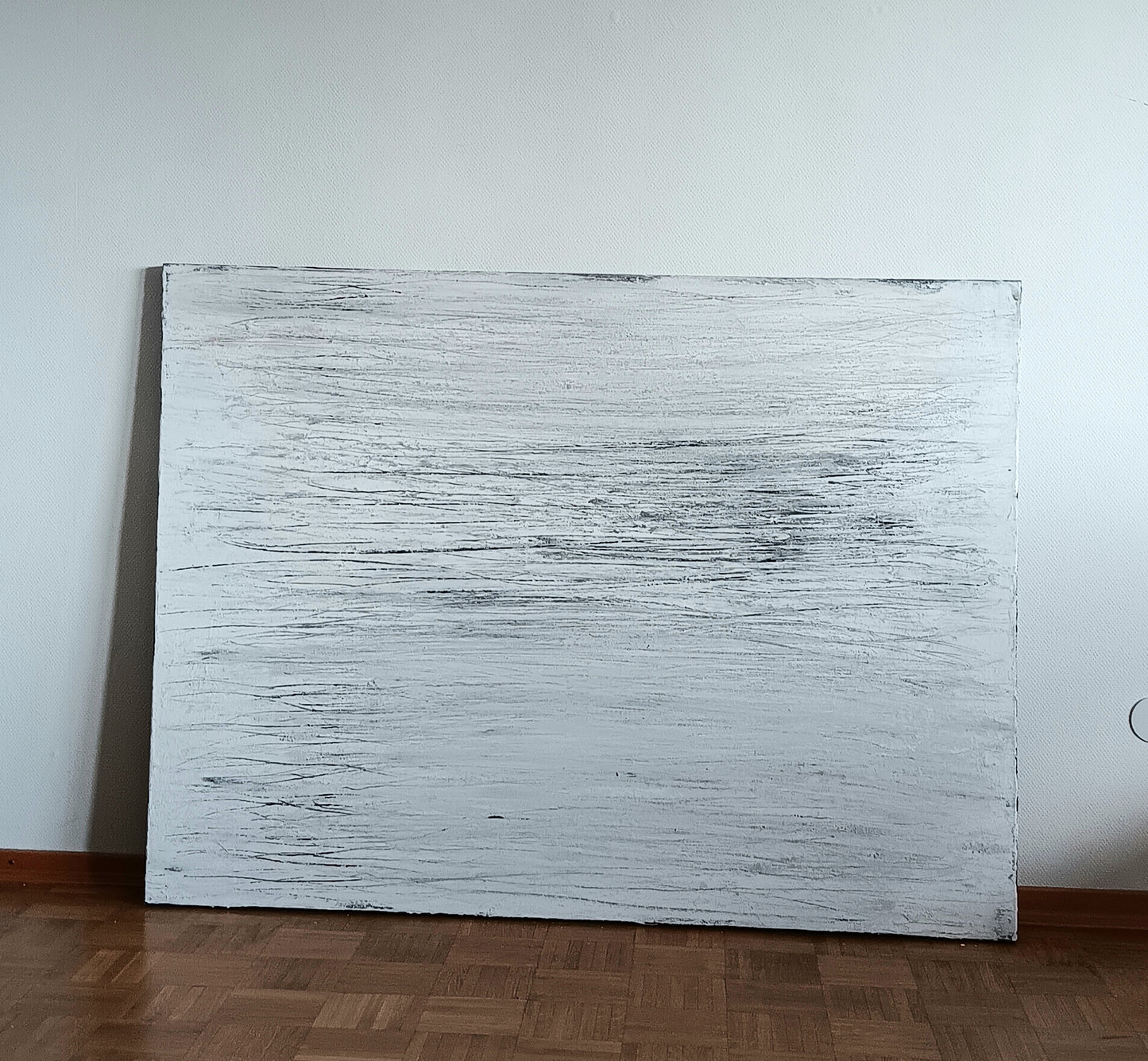  Träumermeinung / 160 x 120 cm / weiss  abstrakte acrylbilder auf leinwand