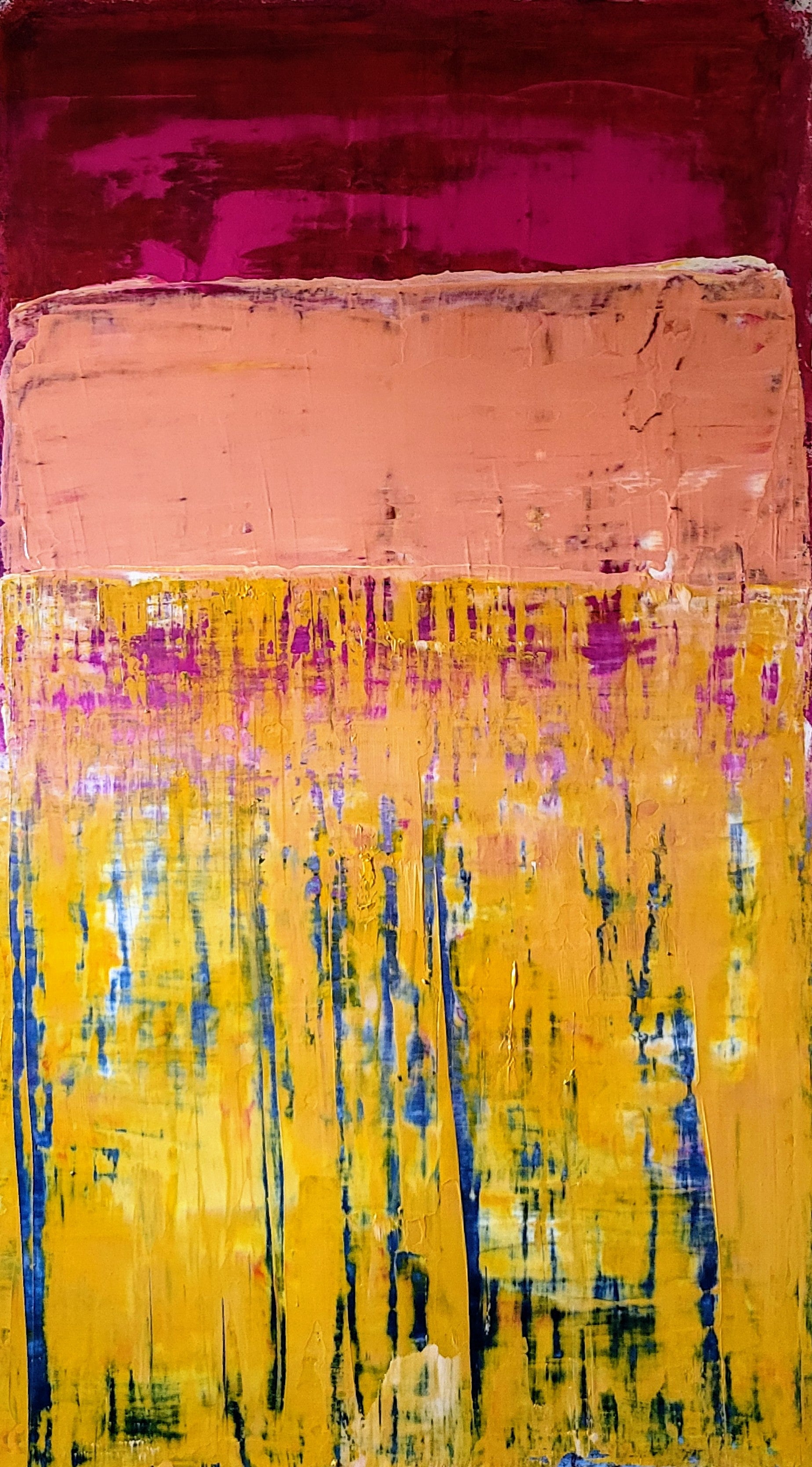 Personalisierte Auftragskunst und Gemälde: gelbes-rotes-bild – Kategorie: Originalgemälde – Hersteller: 