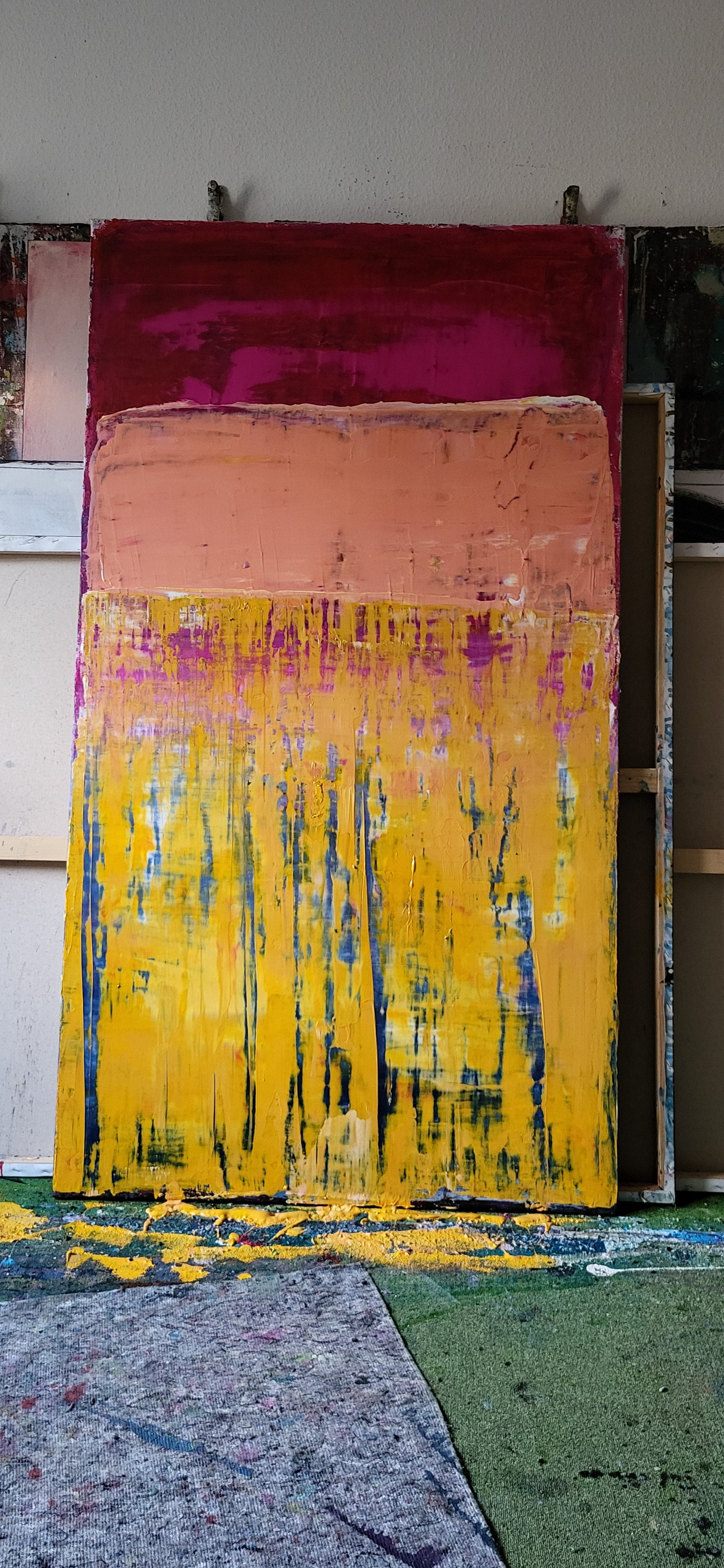 Personalisierte Auftragskunst und Gemälde: gelbes-rotes-bild – Kategorie: Originalgemälde – Hersteller: 