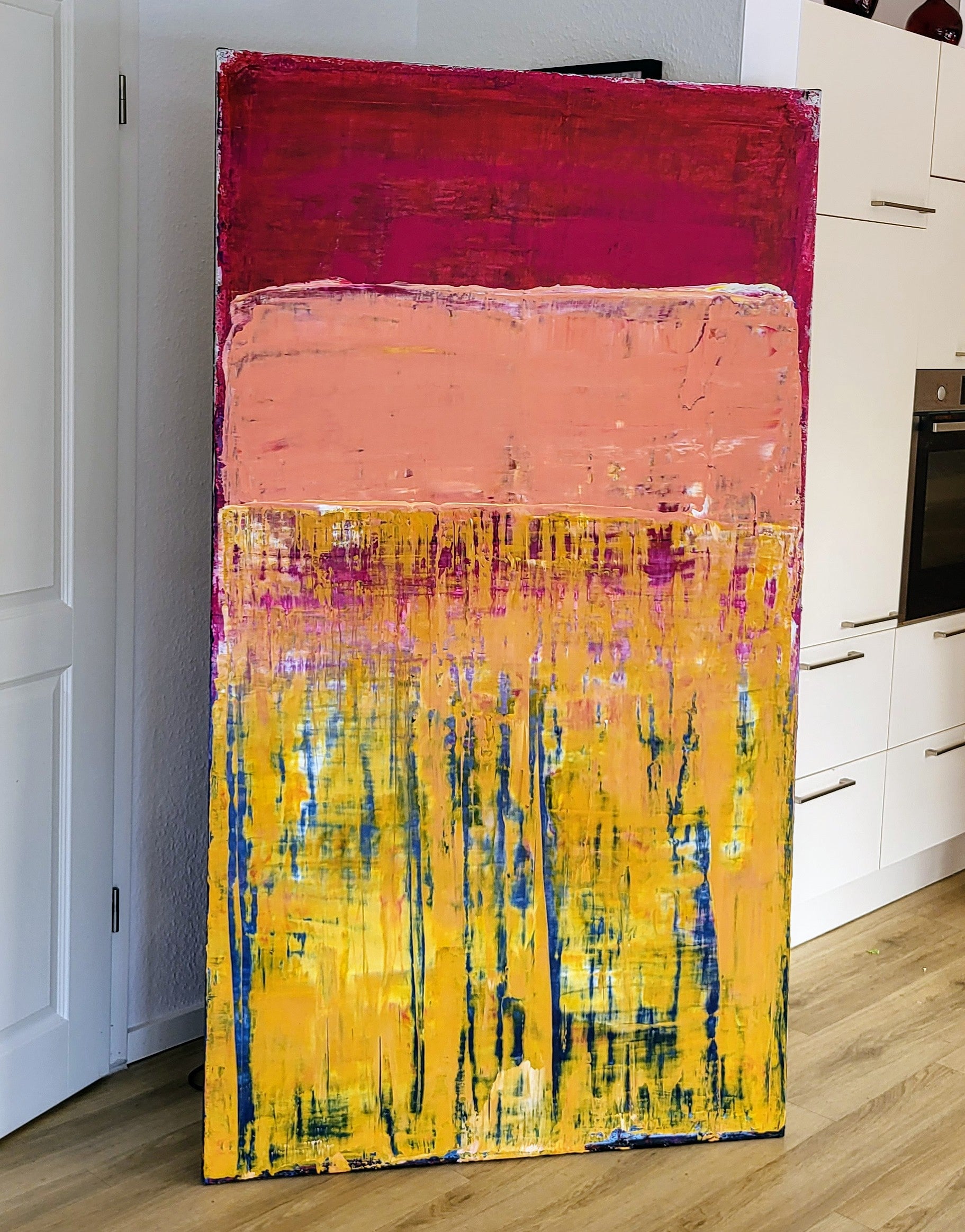 Personalisierte Auftragskunst und Gemälde: gelbes-rotes-bild – Kategorie: Originalgemälde – Hersteller: 