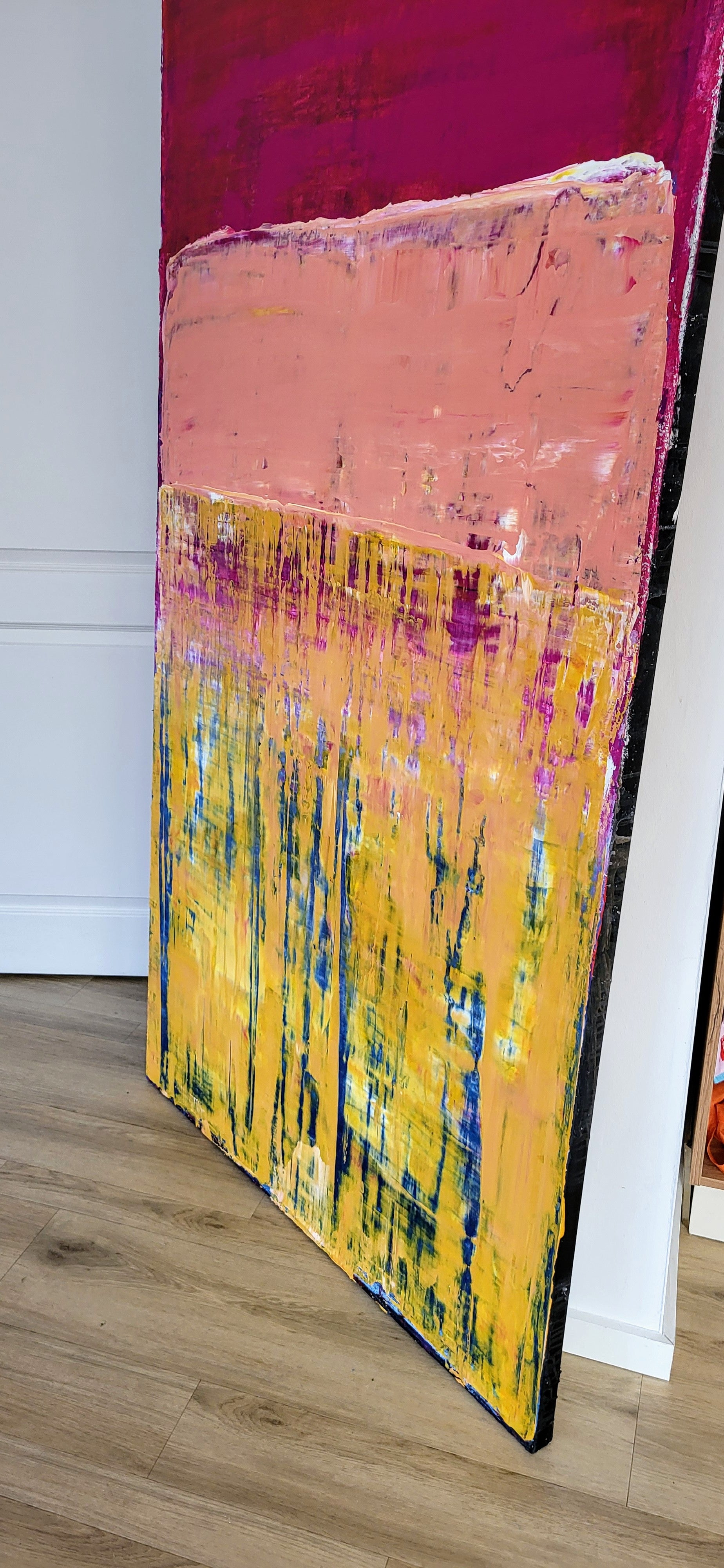 Personalisierte Auftragskunst und Gemälde: gelbes-rotes-bild – Kategorie: Originalgemälde – Hersteller: 