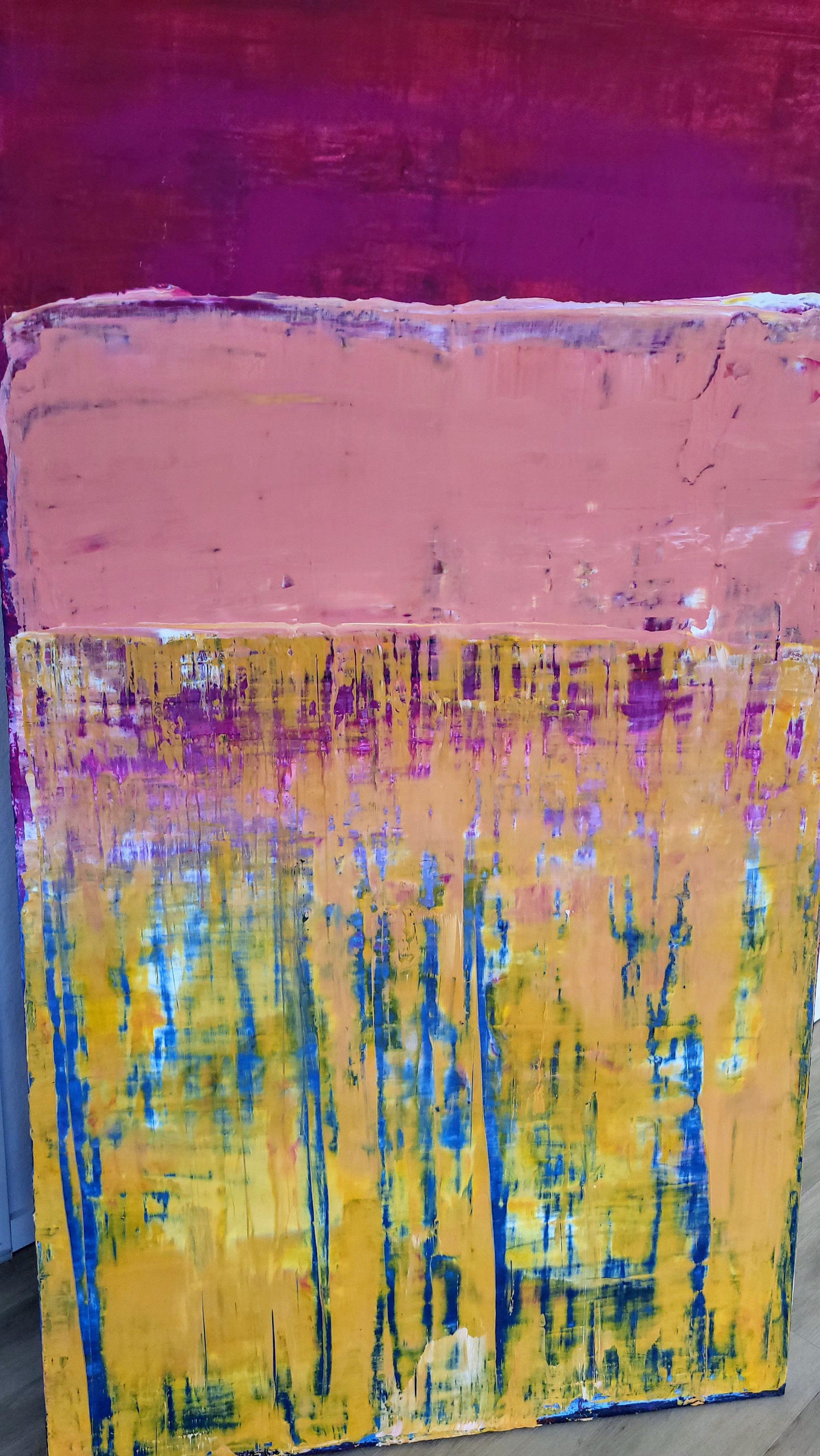 Personalisierte Auftragskunst und Gemälde: gelbes-rotes-bild – Kategorie: Originalgemälde – Hersteller: 