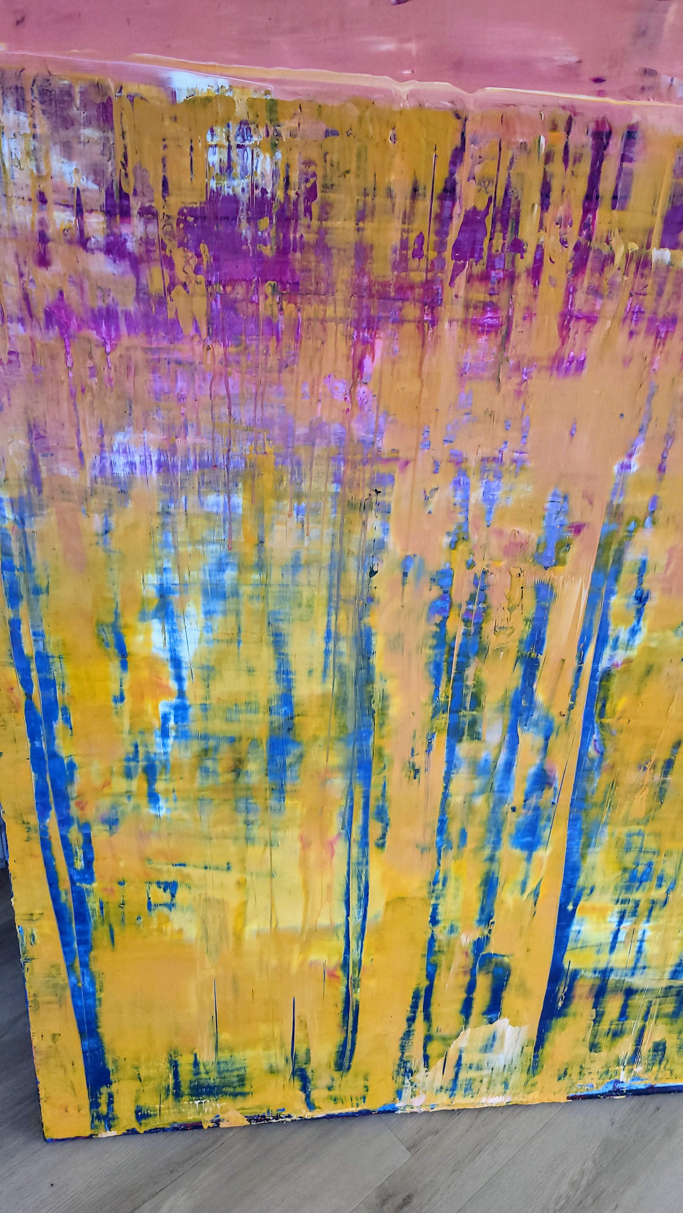 Personalisierte Auftragskunst und Gemälde: gelbes-rotes-bild – Kategorie: Originalgemälde – Hersteller: 