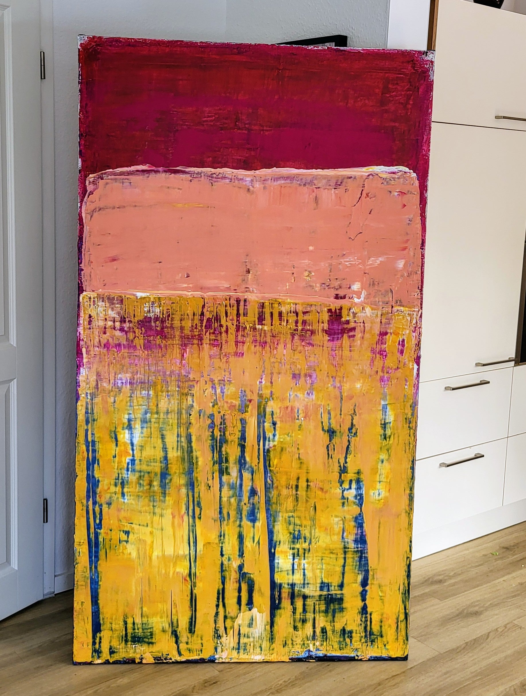 Personalisierte Auftragskunst und Gemälde: gelbes-rotes-bild – Kategorie: Originalgemälde – Hersteller: 