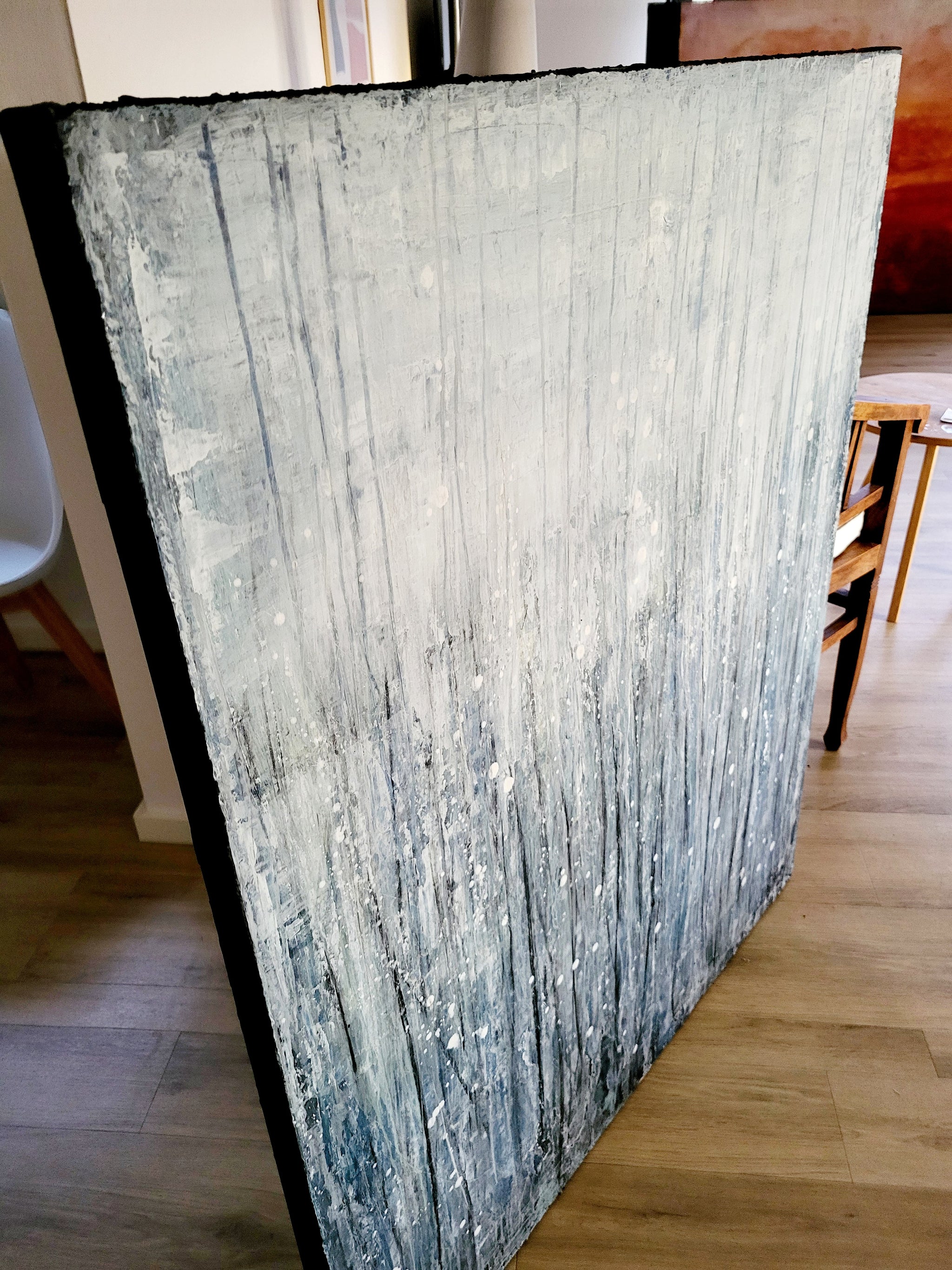 Blaues großes Bild - Motivation – sofort versandbereites Leinwandbild in nan, großes Kunstwerk für moderne Wohnräume