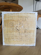 Personalisierte Auftragskunst und Gemälde: nachhaltige-symbiose-3-1-komposition-mit-papyrus-papier-4-x-pappwabenplatten-als-ensemble – Kategorie: Originalgemälde – Hersteller: