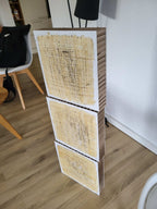 Personalisierte Auftragskunst und Gemälde: nachhaltige-symbiose-3-1-komposition-mit-papyrus-papier-4-x-pappwabenplatten-als-ensemble – Kategorie: Originalgemälde – Hersteller: