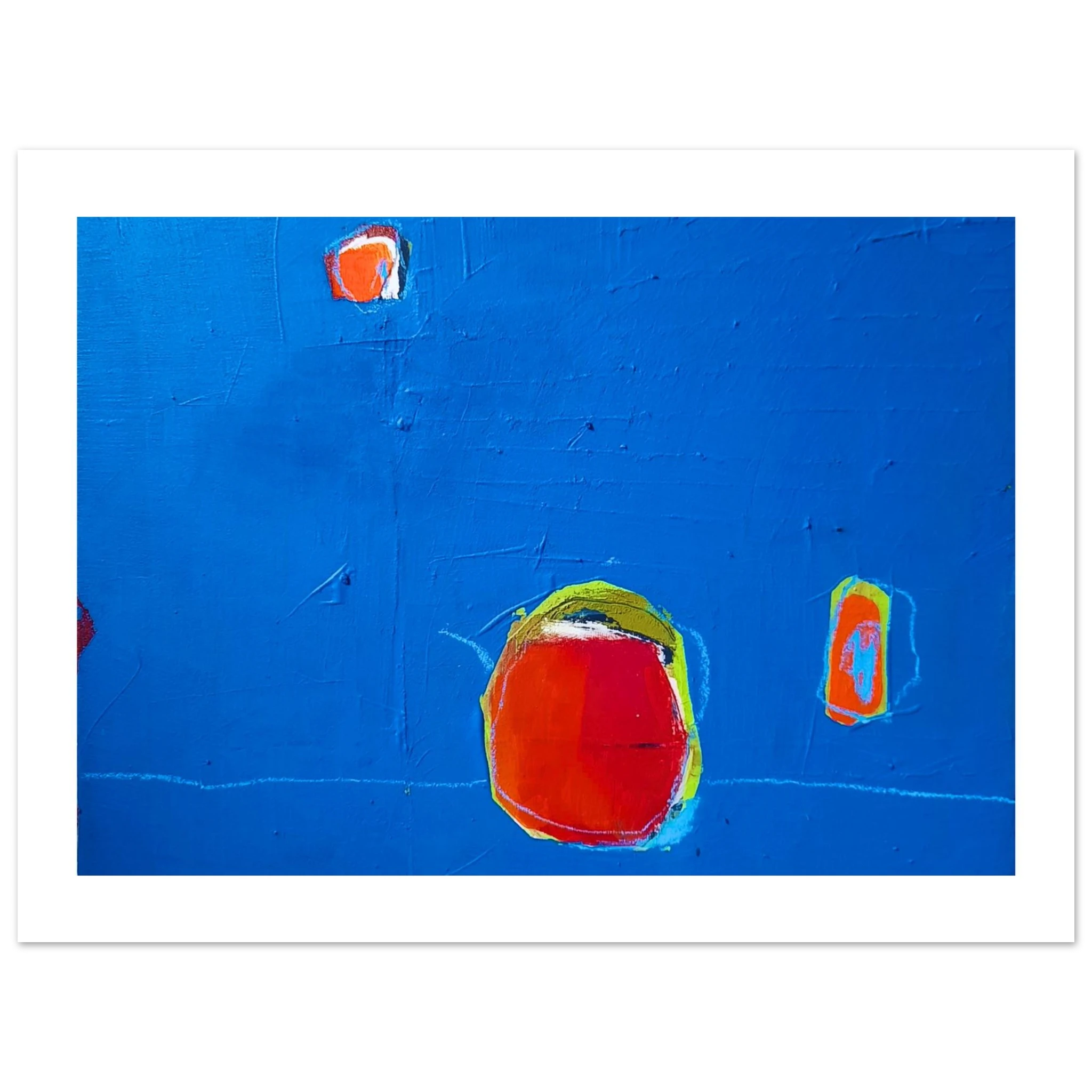 abstraktes gemaelde modernes acrylbild leinwand abstraktes gemälde – „premium matte paper poster kaffee to go“