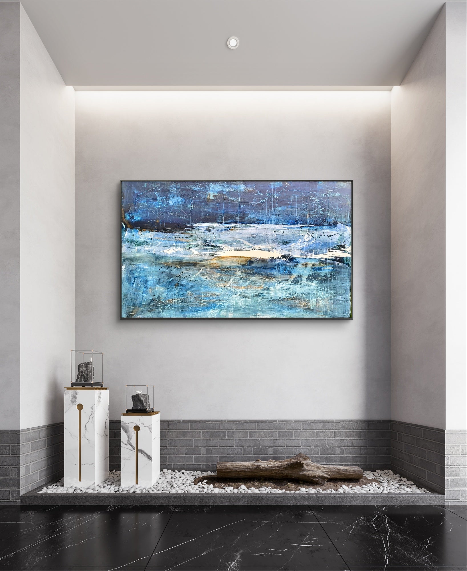 Personalisierte Auftragskunst und Gemälde: gruenes-grosses-bild-abstrakte-kunst – Kategorie: Originalgemälde – Hersteller: 