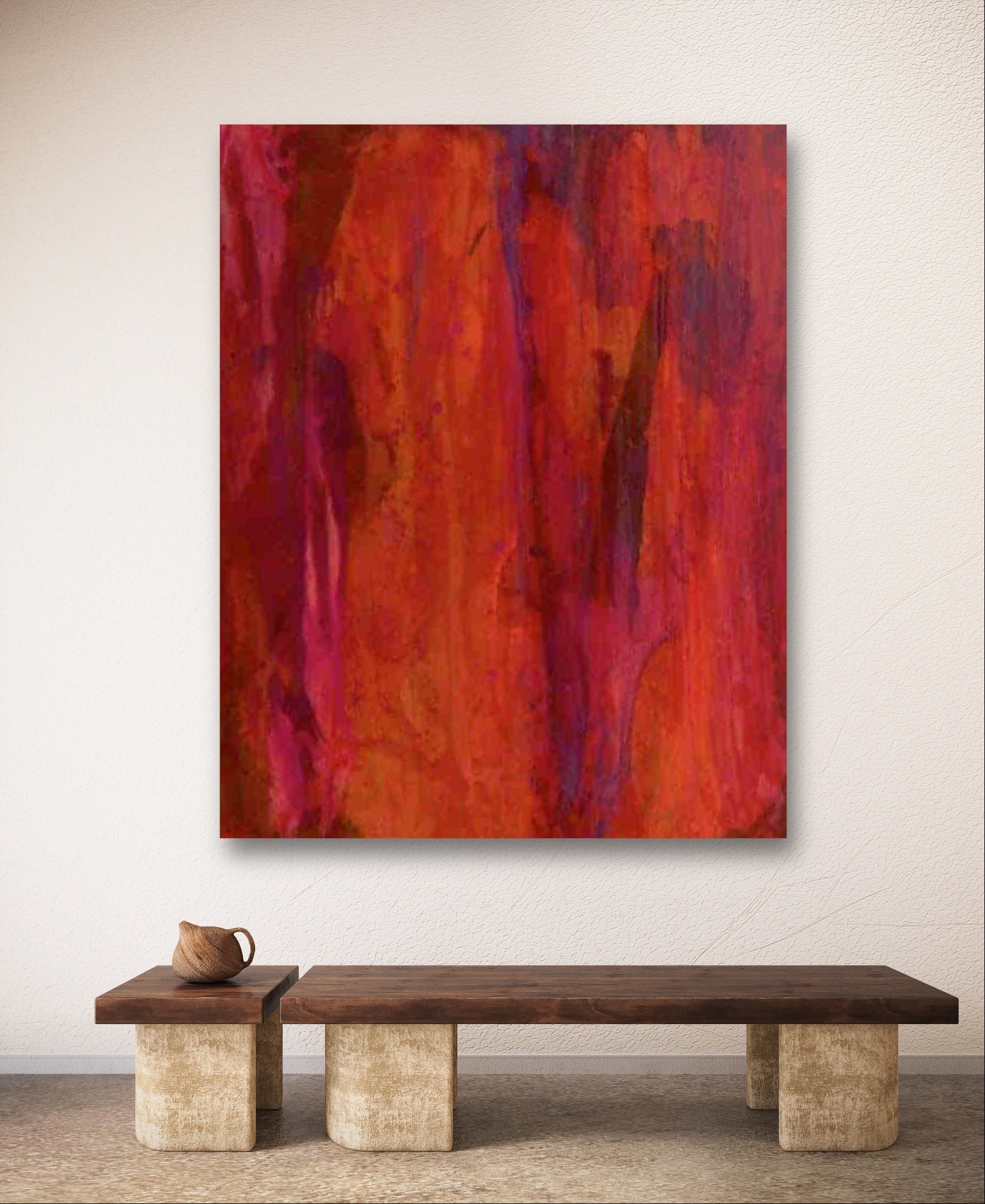Personalisierte Auftragskunst und Gemälde: rote-abstrakte-bilder-auftragskunst – Kategorie: Originalgemälde – Hersteller: Conny Wachsmann, Artist