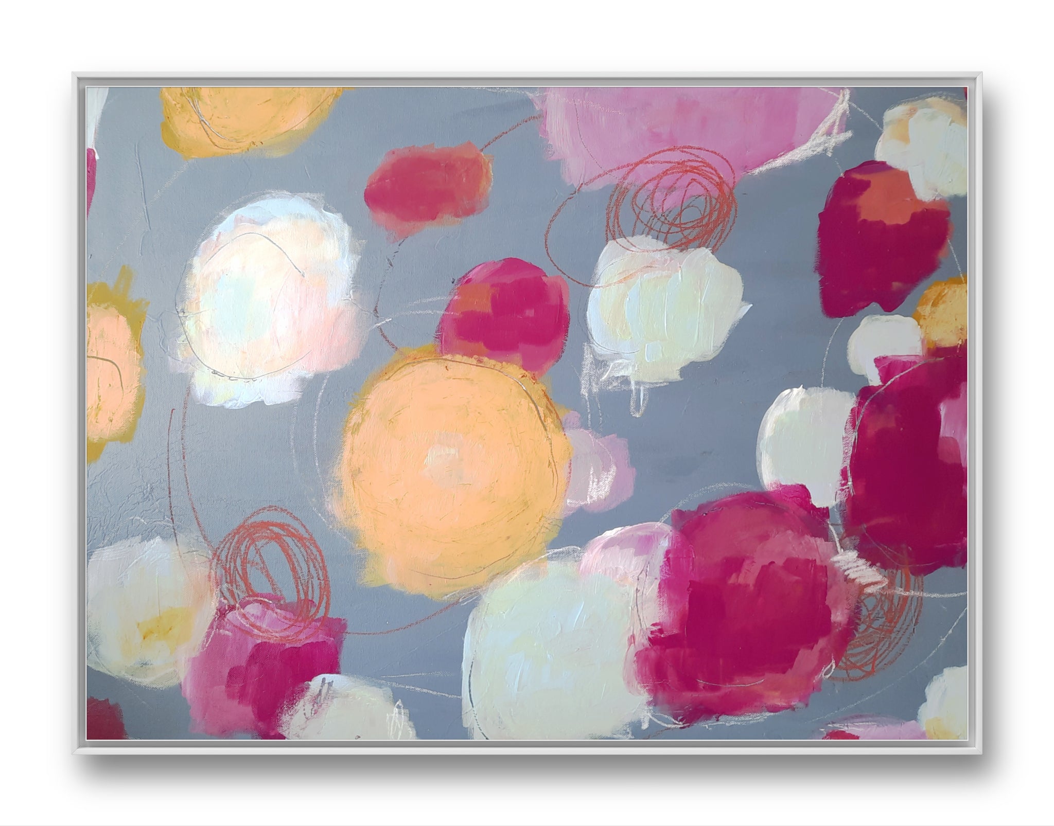 Pastellfarbenes Bild Kaleidoskop – modernes Leinwandbild, Detailansicht Motiv 1.0. Farben und Geschichten des Geistes
Dieses Gemälde zeigt eine frische Reise durch die Vielfalt des Denkens auf. Leichte S