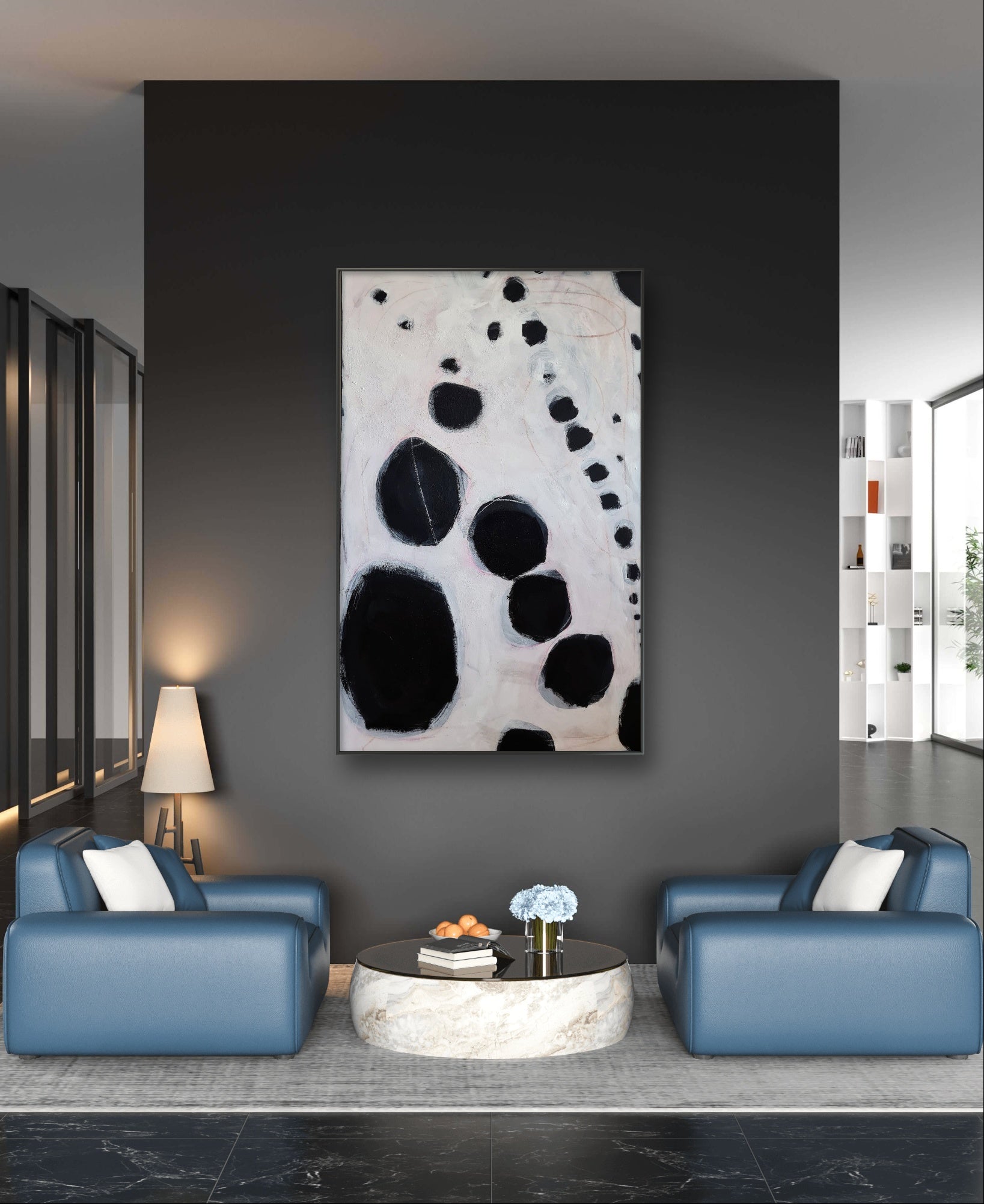 Personalisierte Auftragskunst und Gemälde: schwarz-weisse-bilder-abstrakt – Kategorie: Originalgemälde – Hersteller: 