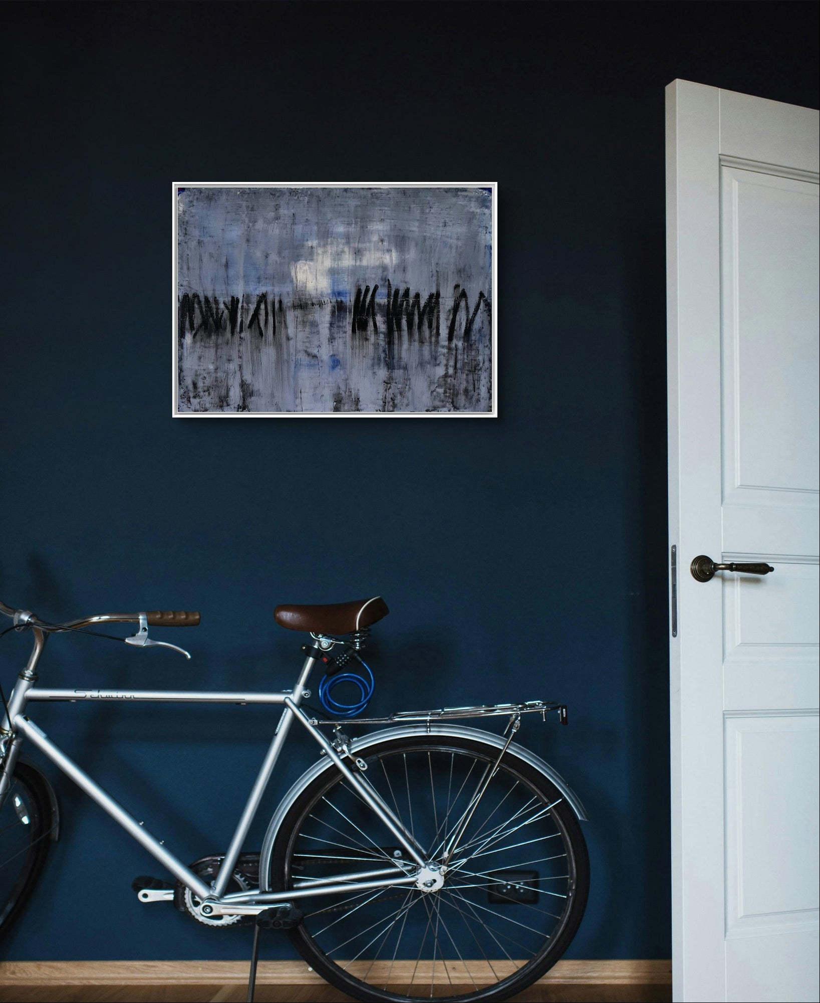 Personalisierte Auftragskunst und Gemälde: blaue-bilder-auftragskunst-lagerfeuer – Kategorie: Originalgemälde – Hersteller: 