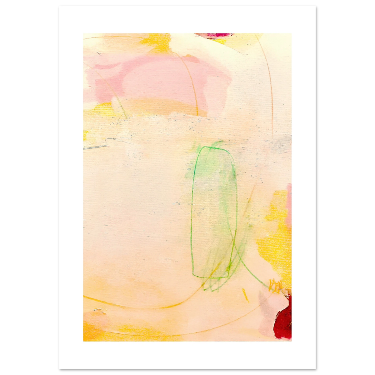 abstraktes gemaelde modernes acrylbild leinwand abstraktes gemälde – „premium matte paper poster picknick“