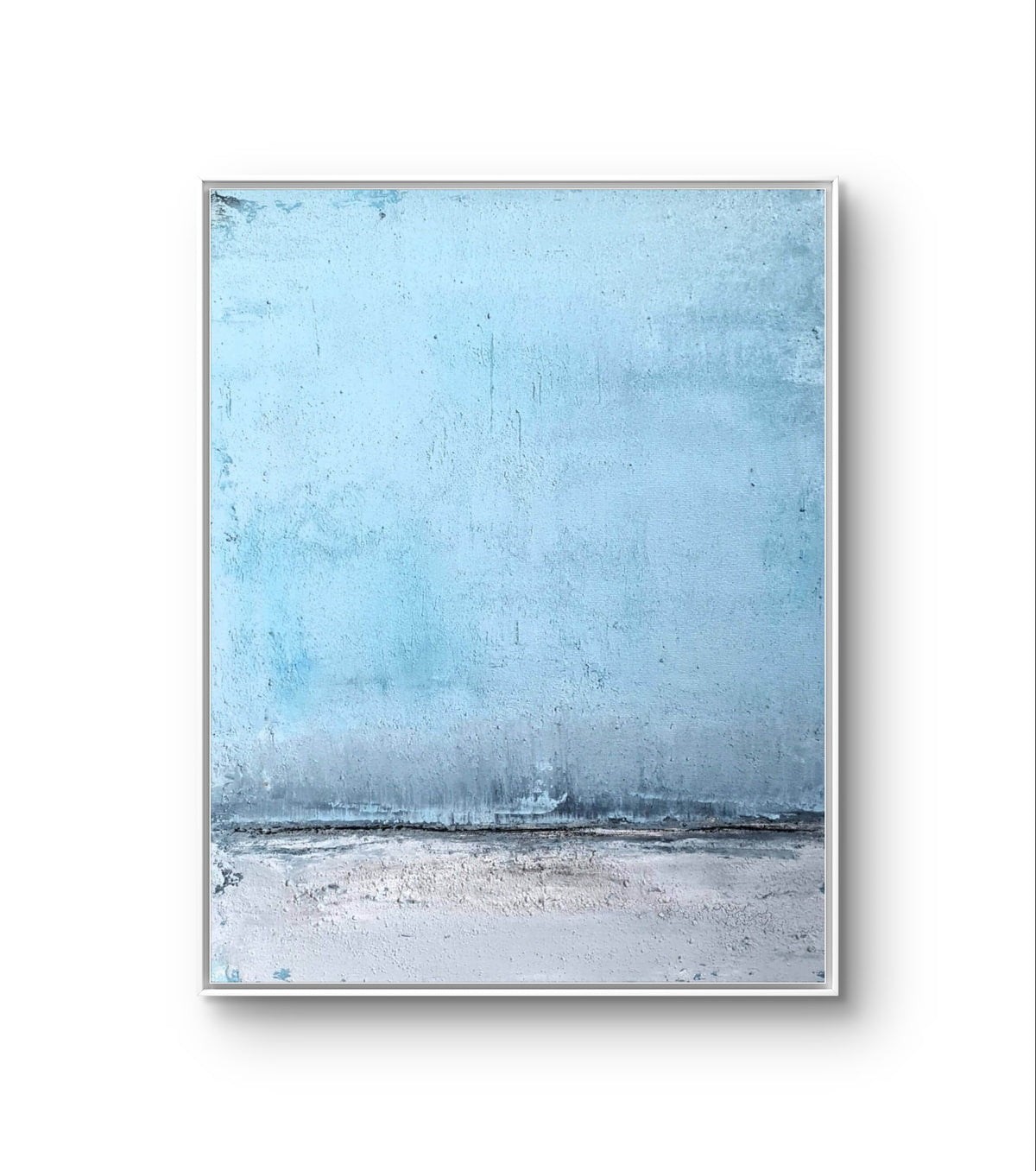 Perlenaussicht – modernes Leinwandbild, Detailansicht Motiv 1.0. Ein Werk aus meiner Hamburger Serie, das die Atmosphäre der Küstenlandschaft einfängt. Die verschiedenen Blautöne erinne