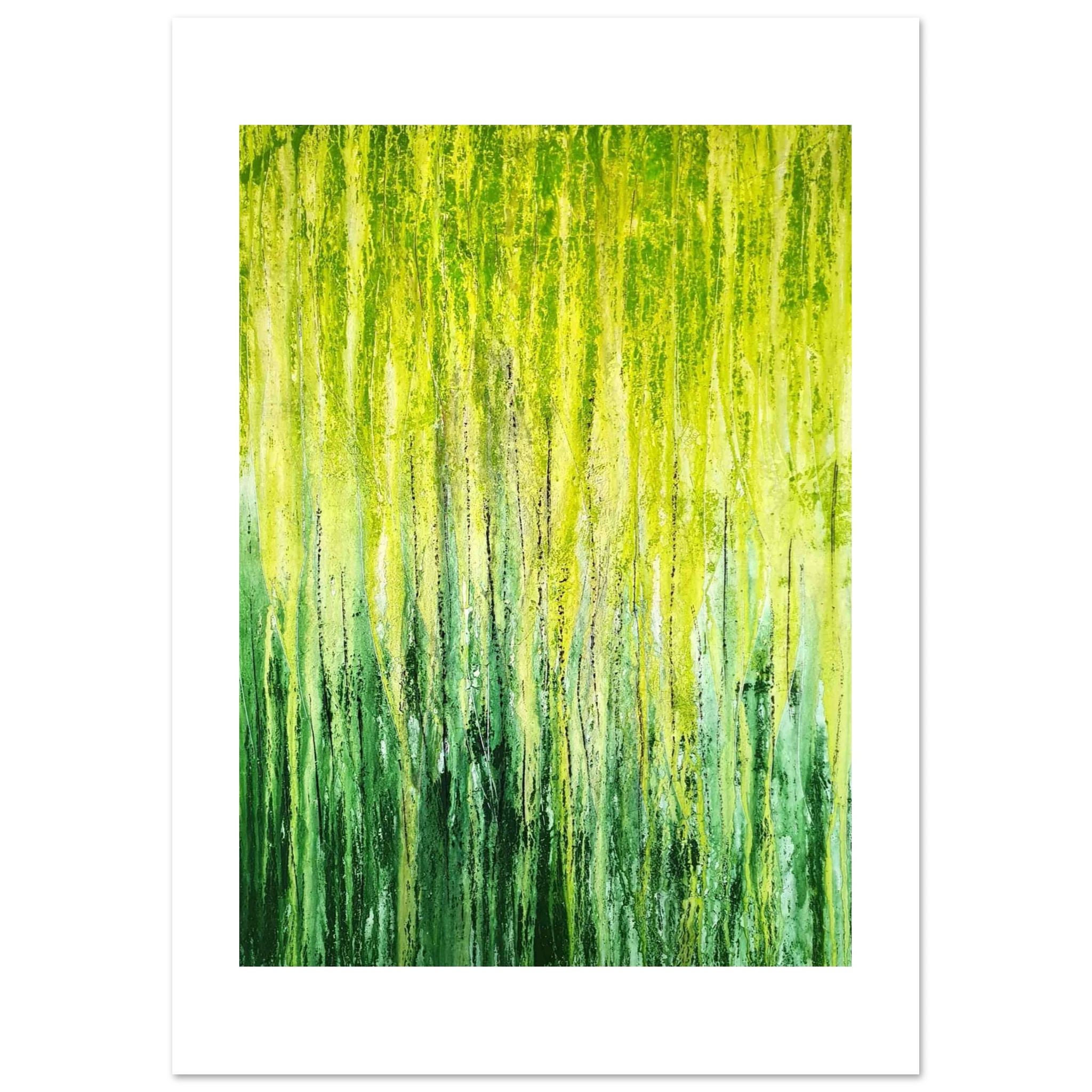 abstraktes gemaelde modernes acrylbild leinwand abstraktes gemälde – „premium matte paper poster neubeginn“