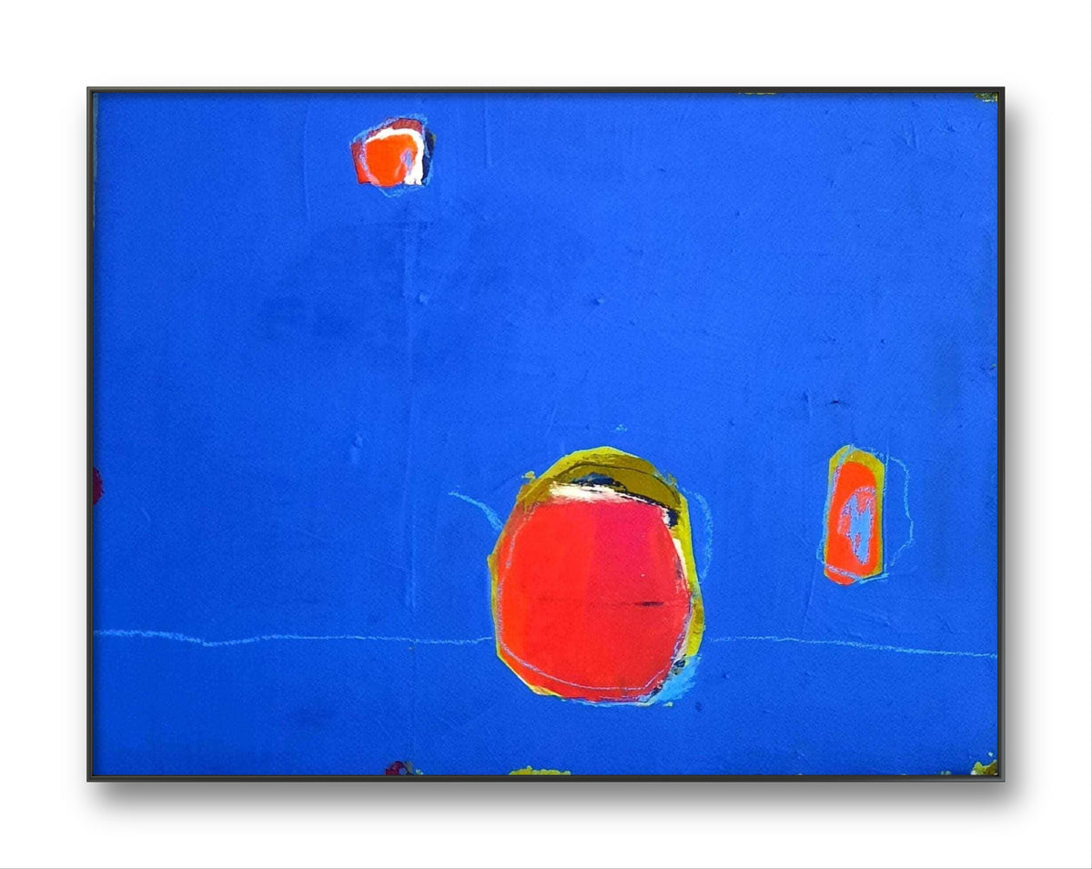 Kaffee to go – modernes Leinwandbild, Detailansicht Motiv 1.0. Einladung zur Ruhe und Energie
Mit beruhigenden Farben und einem Hauch von Energie lädt das Gemälde „Kaffee to go“ zu ei