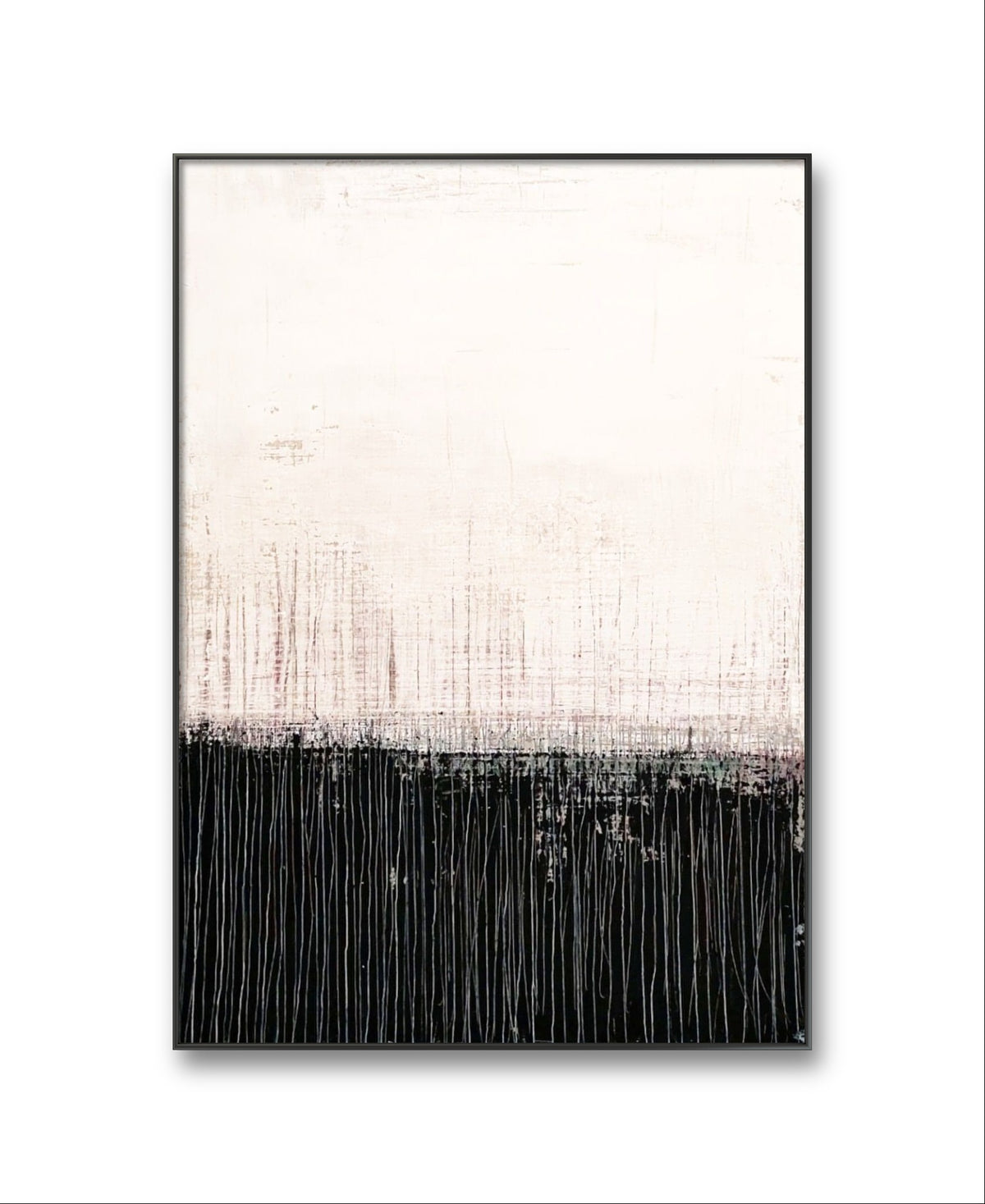Gespräche – modernes Leinwandbild, Detailansicht Motiv 1.0. Minimalismus in Schwarz und Weiß – Klarheit und Reflexion
Die reduzierte Farbpalette aus Schwarz und Weiß erzeugt eine z