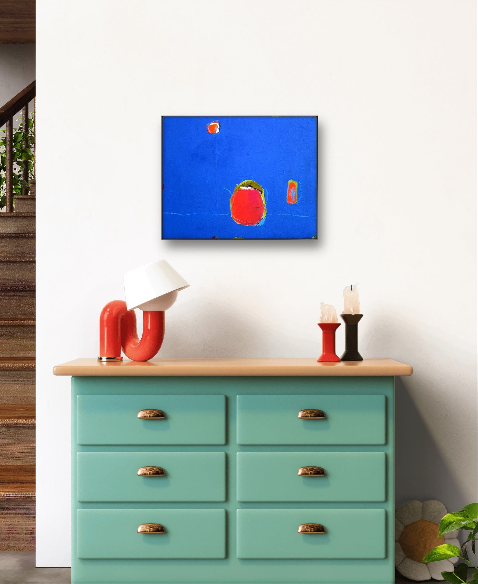 Personalisierte Auftragskunst und Gemälde: moderne-bilder-in-blau – Kategorie: Originalgemälde – Hersteller: