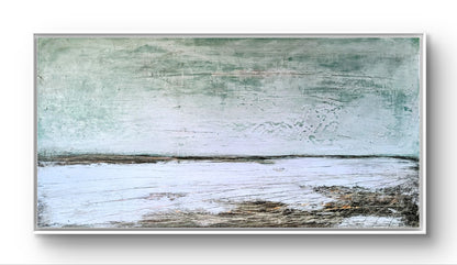 abstraktes Bild - NEU IM JUNI - blau 160 x 80 cm,abstrakte große Leinwandbilder abstrakte Bilder kaufen ,