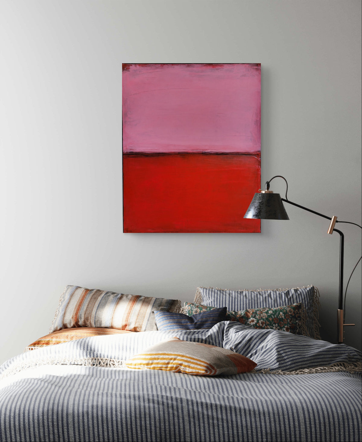 Abstrakte Auftragskunst: Leinwandbilder in Rot und Pink – Kunst ...