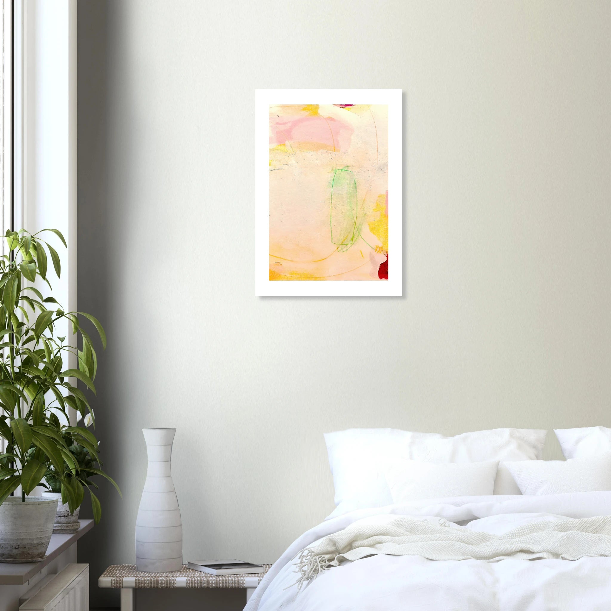  – Hygge Kunst für Schlafzimmer mit ausdrucksstarker Struktur
