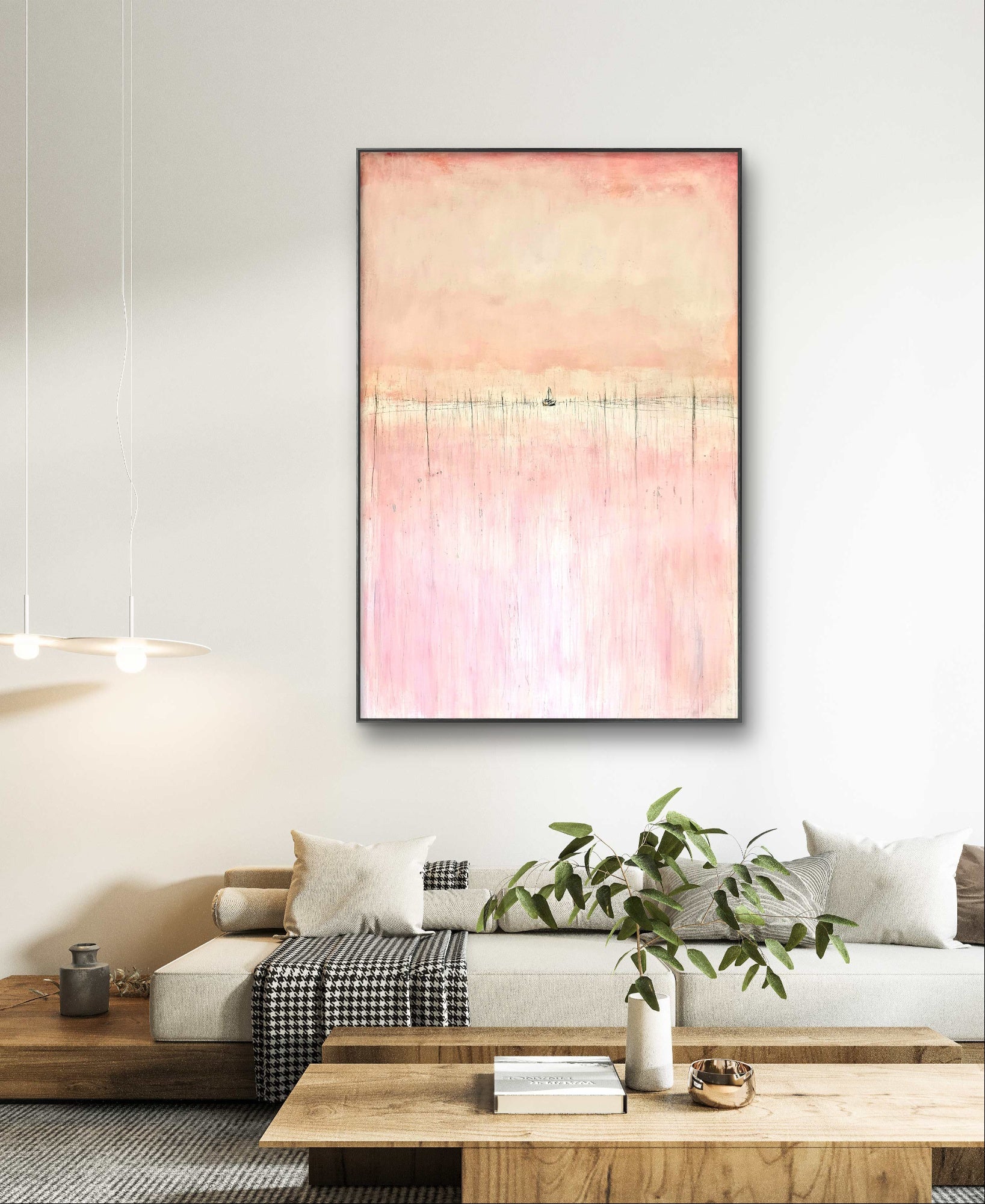 Personalisierte Auftragskunst und Gemälde: gemalde-mit-schiff-in-rosa-und-sehr-gross – Kategorie: Originalgemälde – Hersteller: