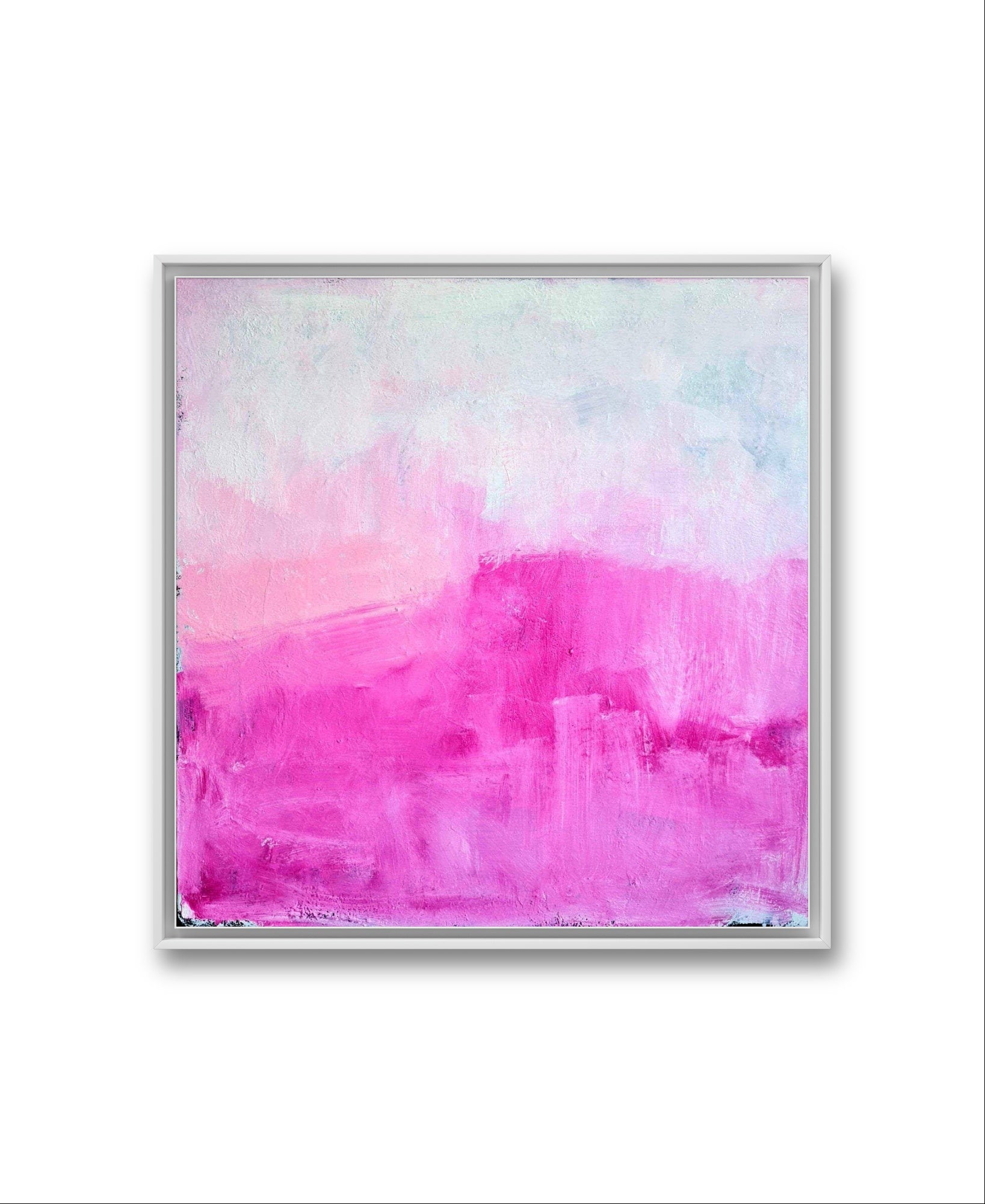 Auftragskunst, abstrakte Bilder, Abstrakte Auftragsmalerei in Weiß und Pink auf 100 x 100 cm Leinwand,lila-bilder-abstrakt-auftragskunst, abstrakte Bilder kaufen ,