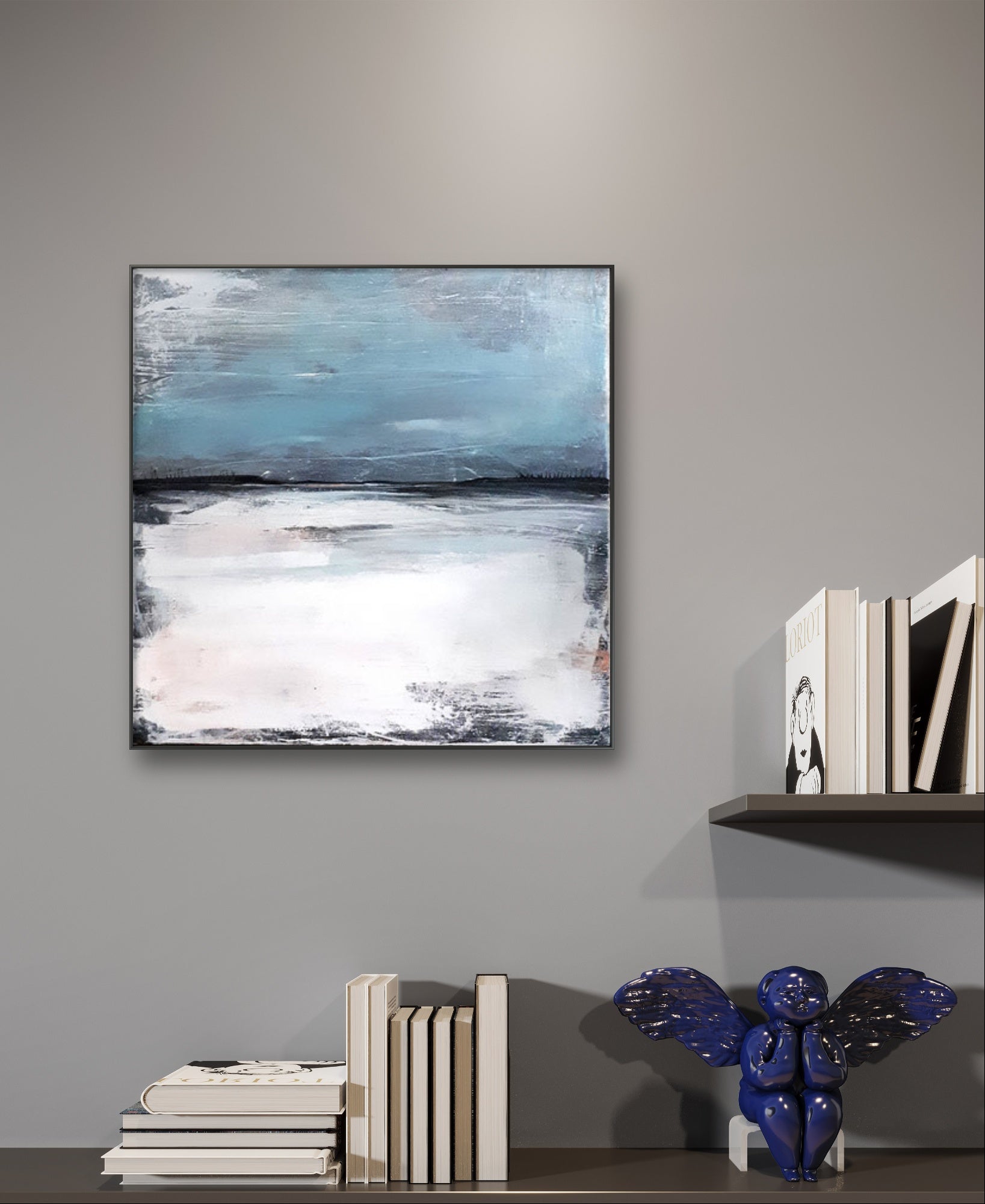 Personalisierte Auftragskunst und Gemälde: blaues-landschaftsbild – Kategorie: Originalgemälde – Hersteller: 