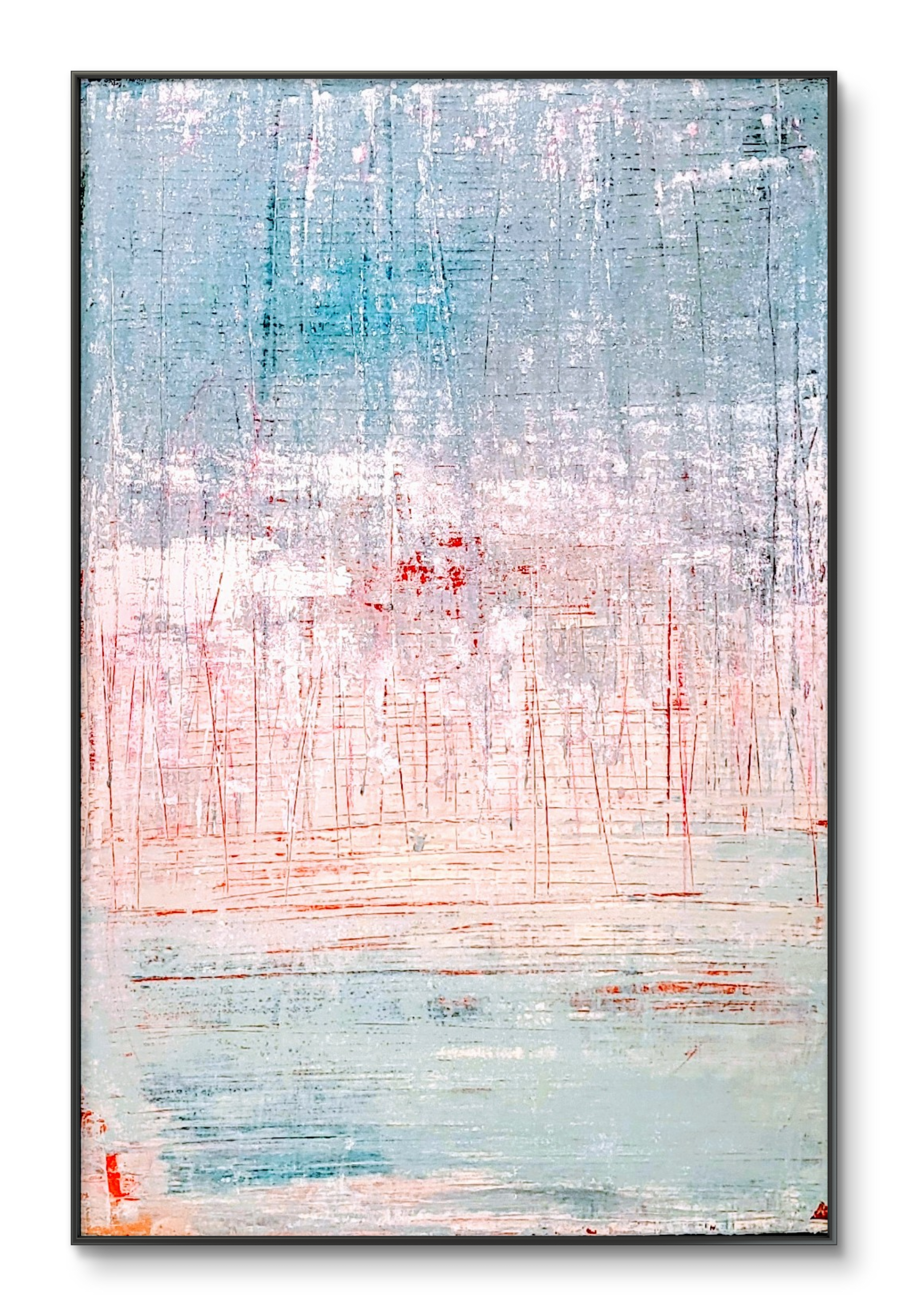 150.0cm cm großes blaues Original Gemälde Abstraktes großes Bild - Verschiedene Weiten sold sofort lieferbar – großes Leinwandbild für Wohnzimmer über Sofa, direkt versandbereit