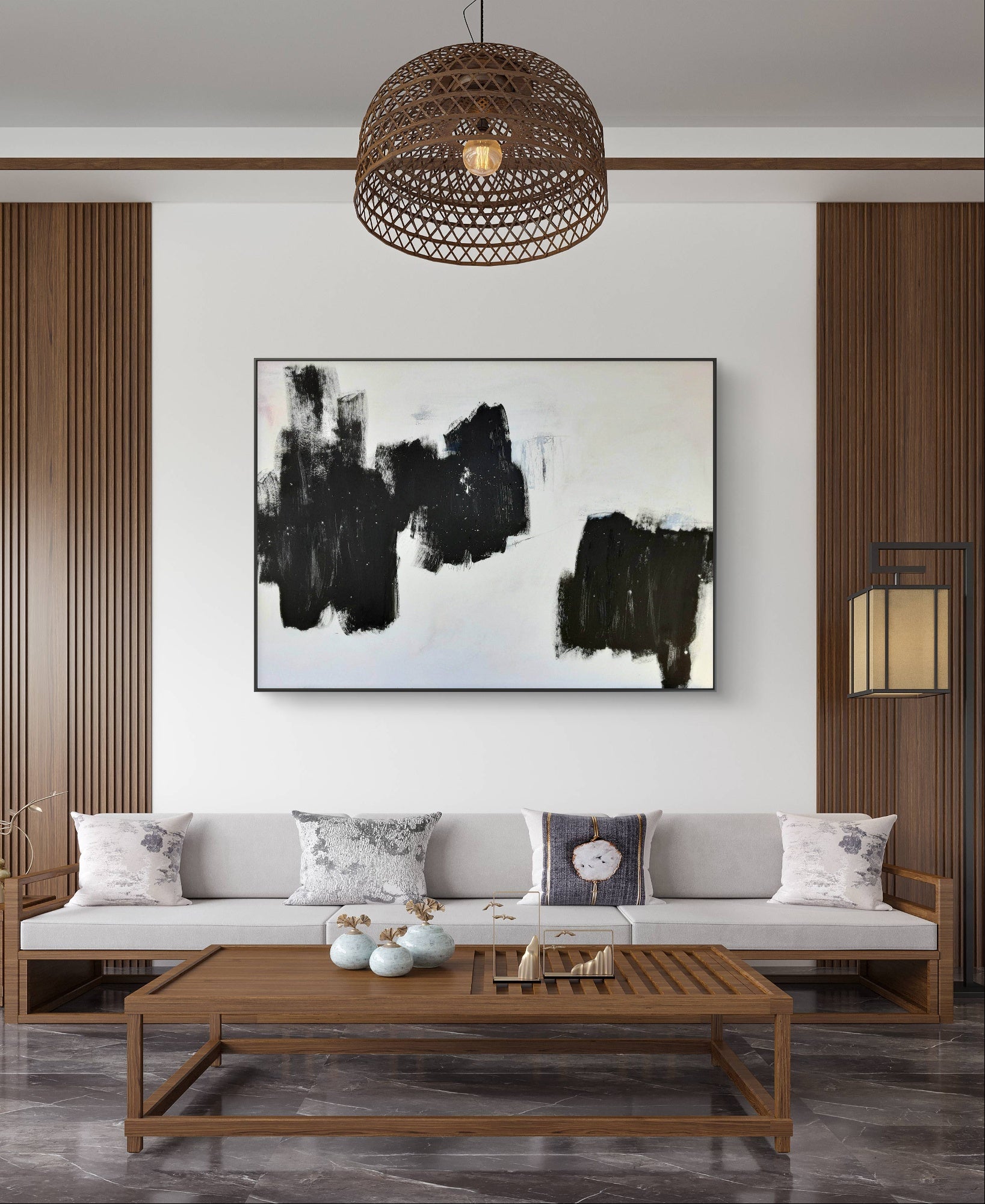 Großes schwarzweiß Bild - Freie Bahn – sofort versandbereites Leinwandbild in nan, großes Kunstwerk für moderne Wohnräume